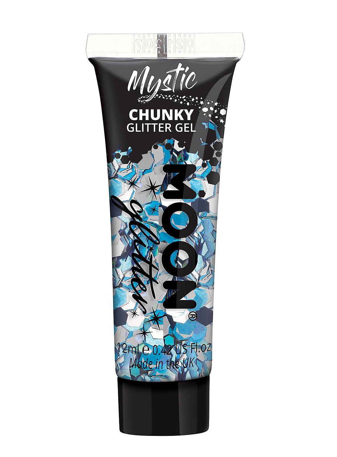 Moon Glitter Mystic Gel De Purpurina Gruesa Plateado-Azul 12 ml