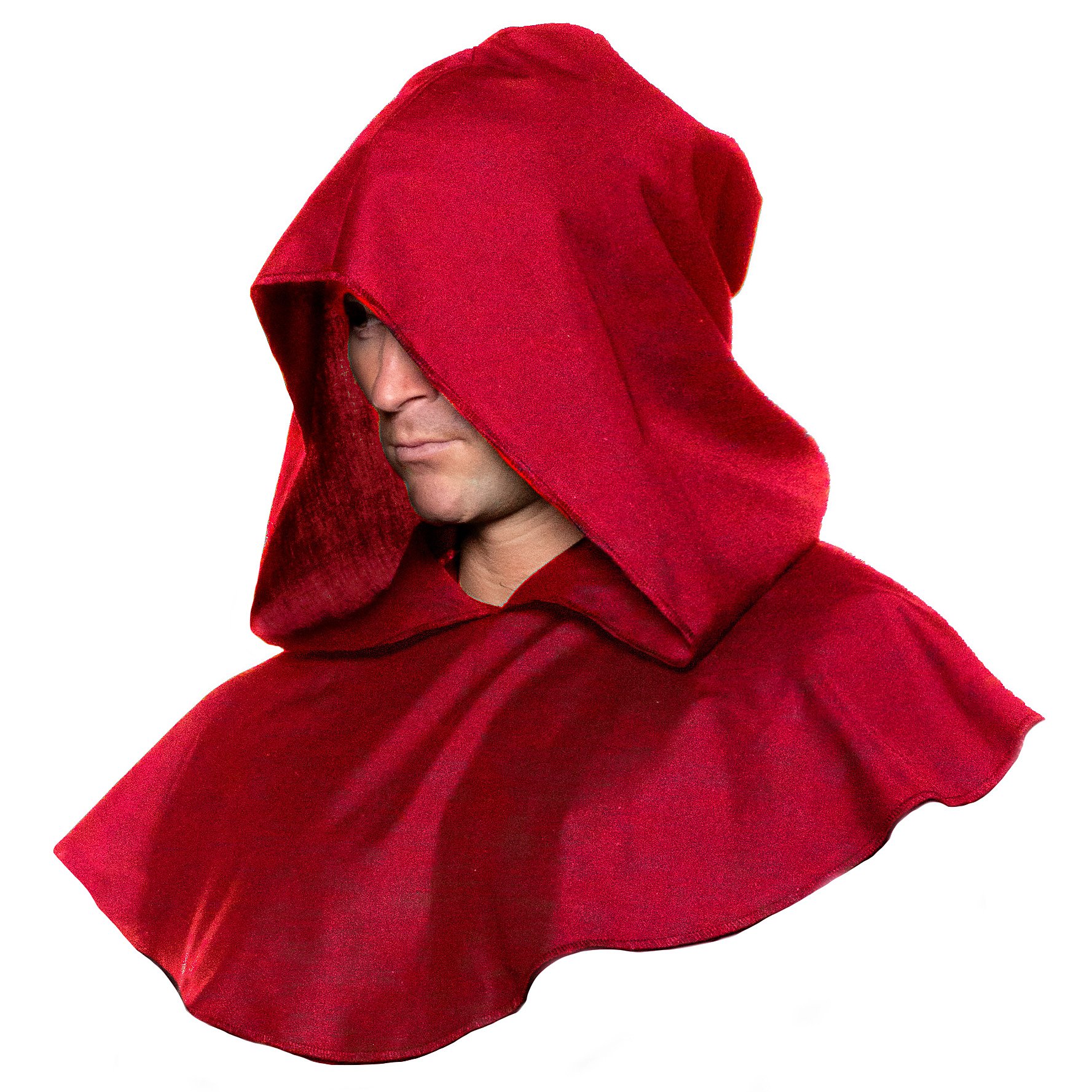 Monk hooded throw red