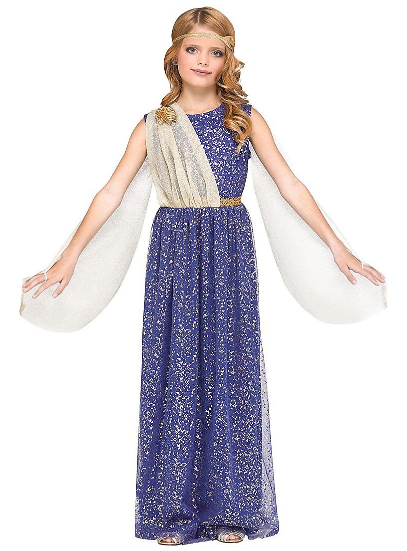 Glittering goddess costume for girls