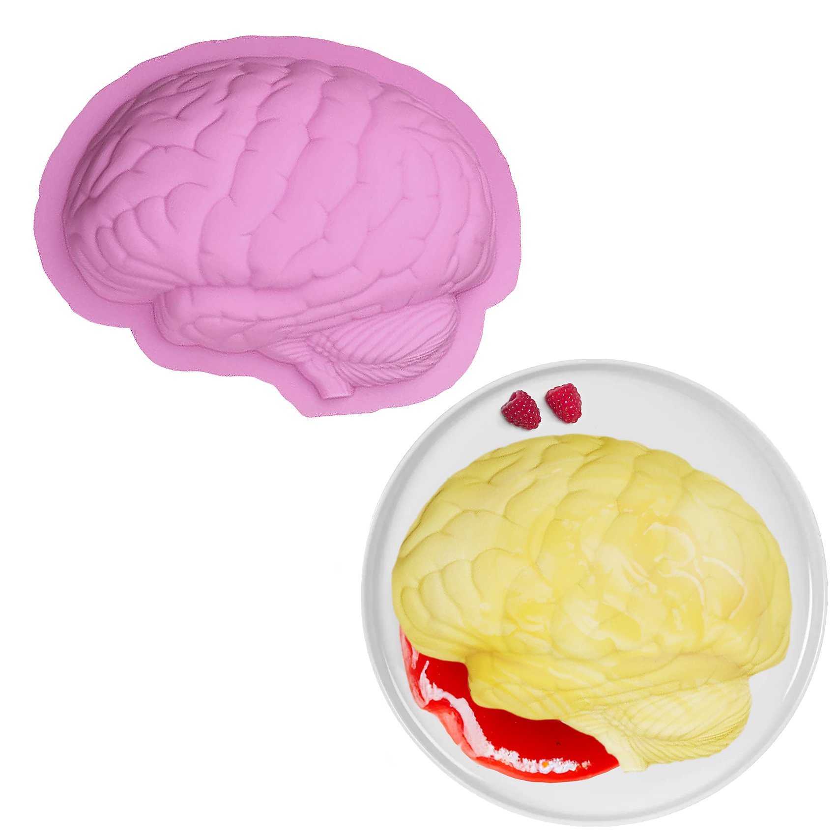 Stampo in silicone Brain per cottura e budino 600 ml