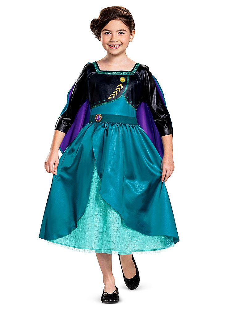 Die Eiskönigin 2 - Anna Königin von Arendelle Kostüm für Kinder | Halloween Kostüm für Mädchen | Größe: 110-116 | Farbe: Türkis