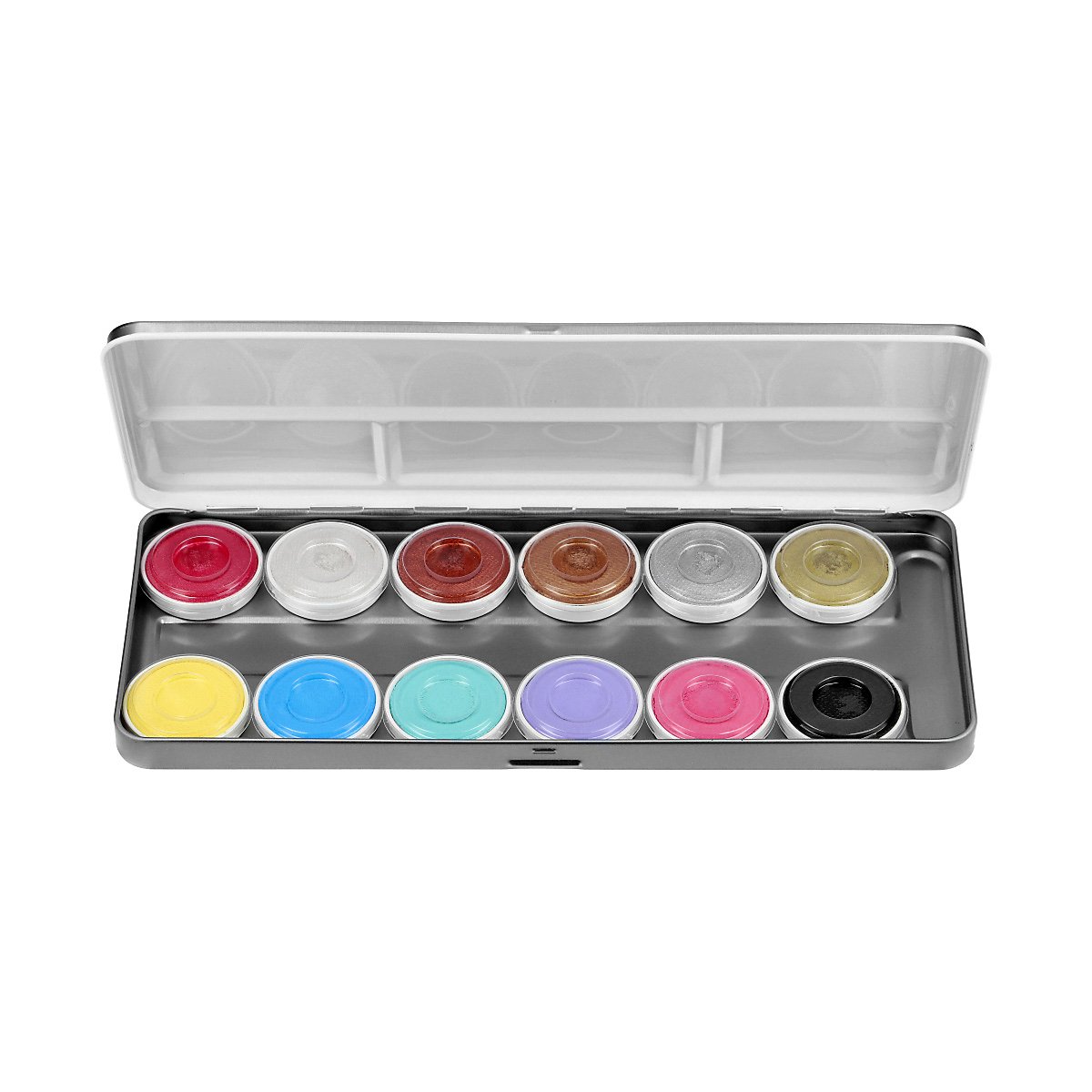 Water makeup Pastel & Shimmer - Palette with 12 colors