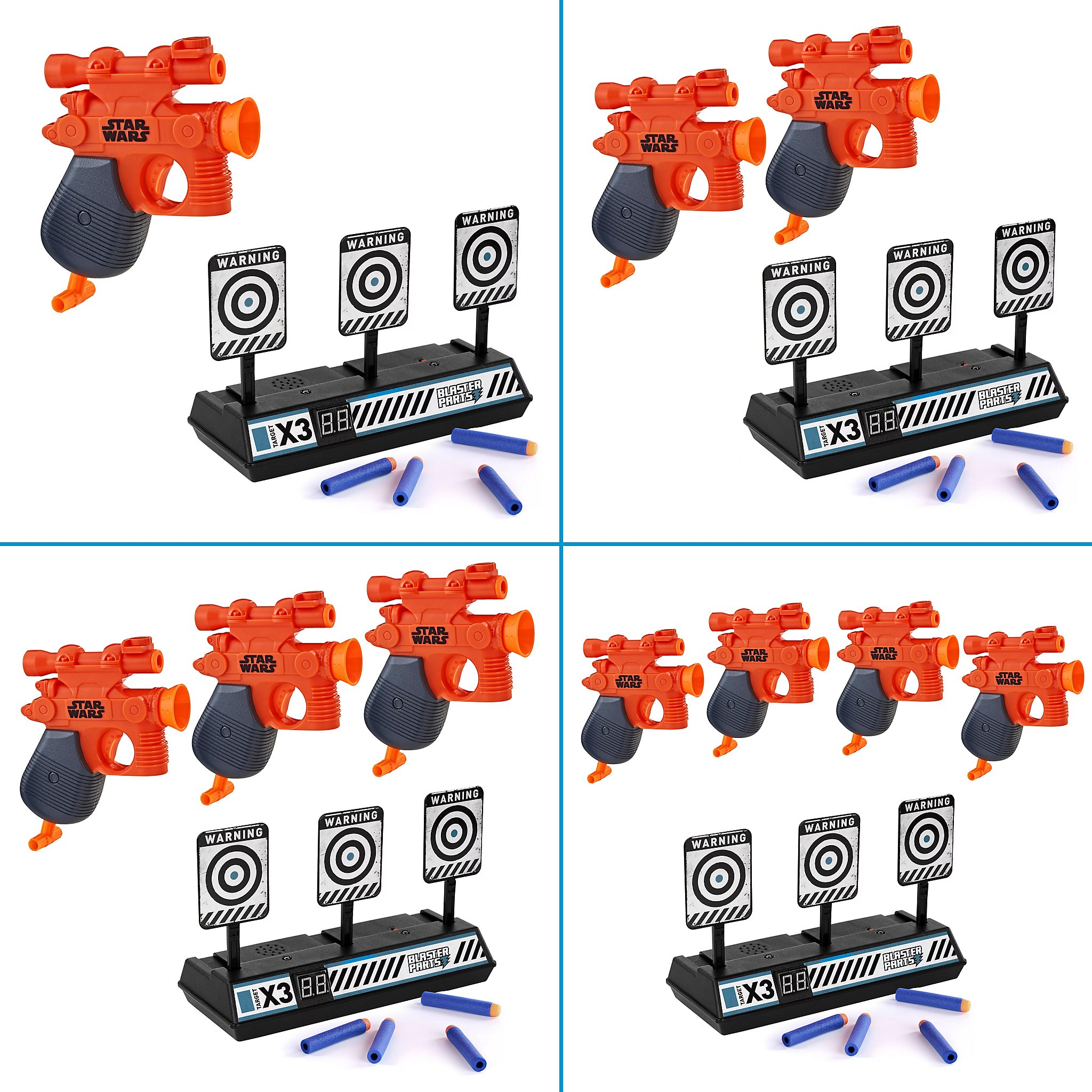 Elektronische Klappziele mit Nerf Microshot Han Solo