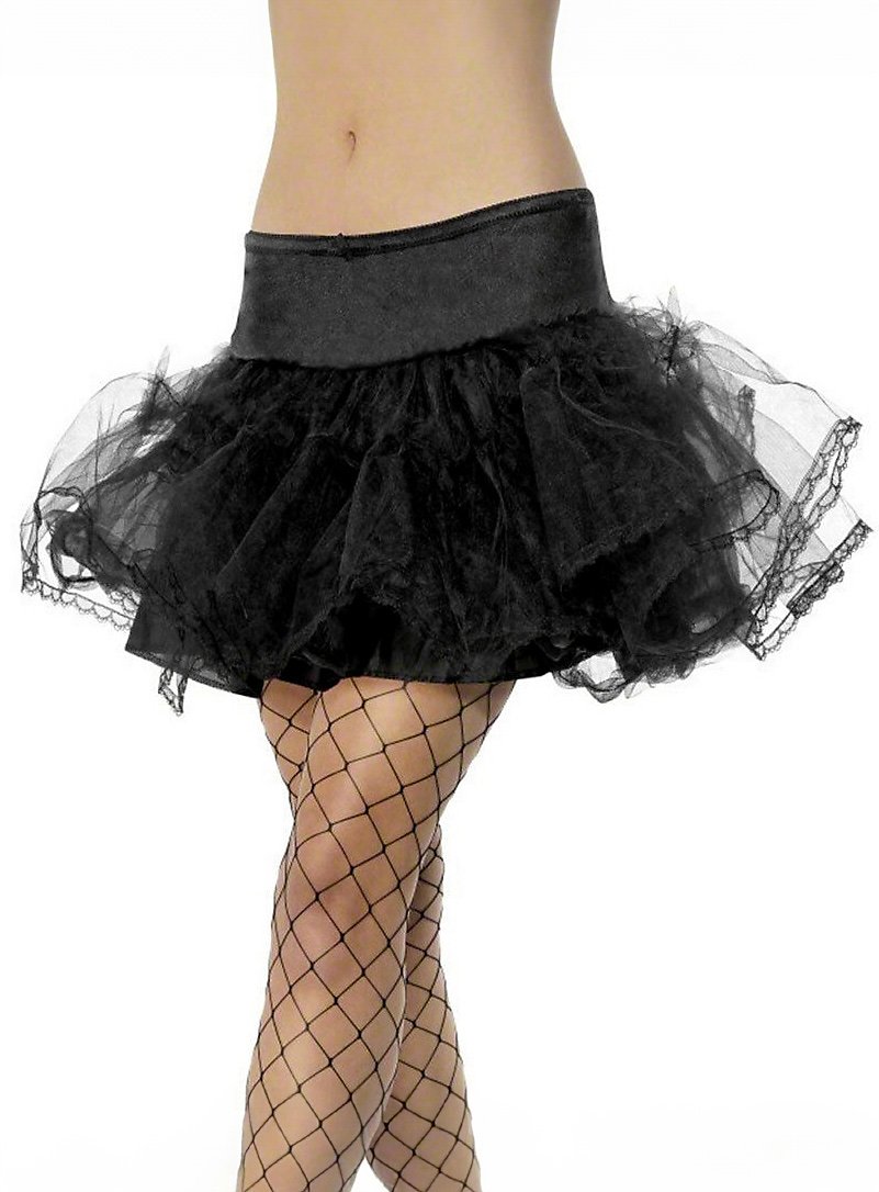 Black petticoat with wide hem