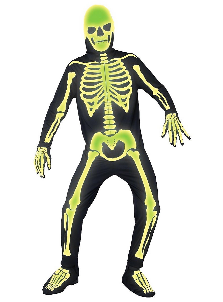 Glow in the Dark Skelet Volledig Kostuum