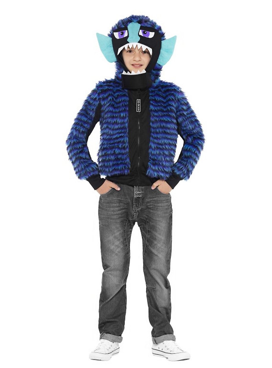 Fluffy monster hooded jacket for children