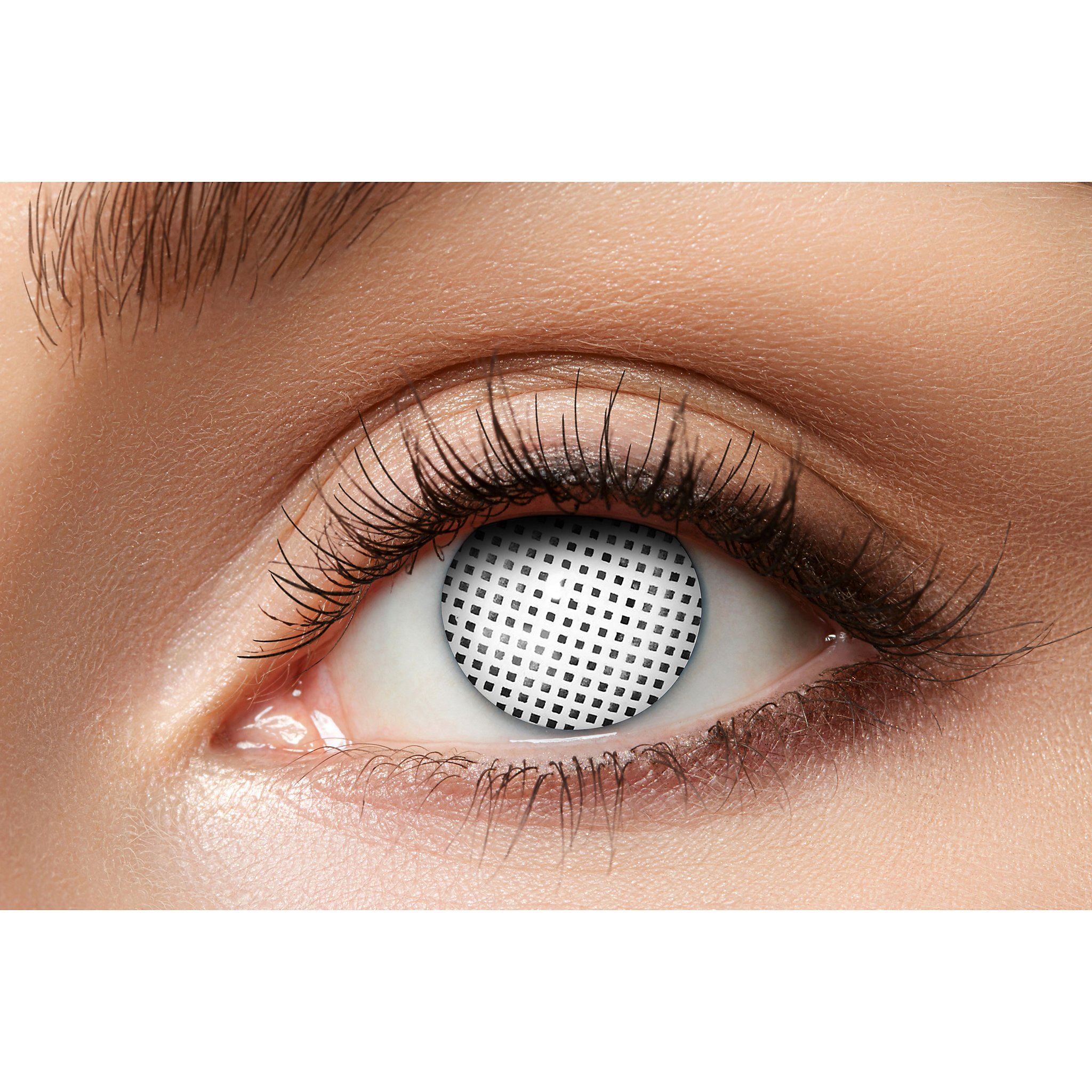 Lentilles de contact blanches Matrix - végétaliennes
