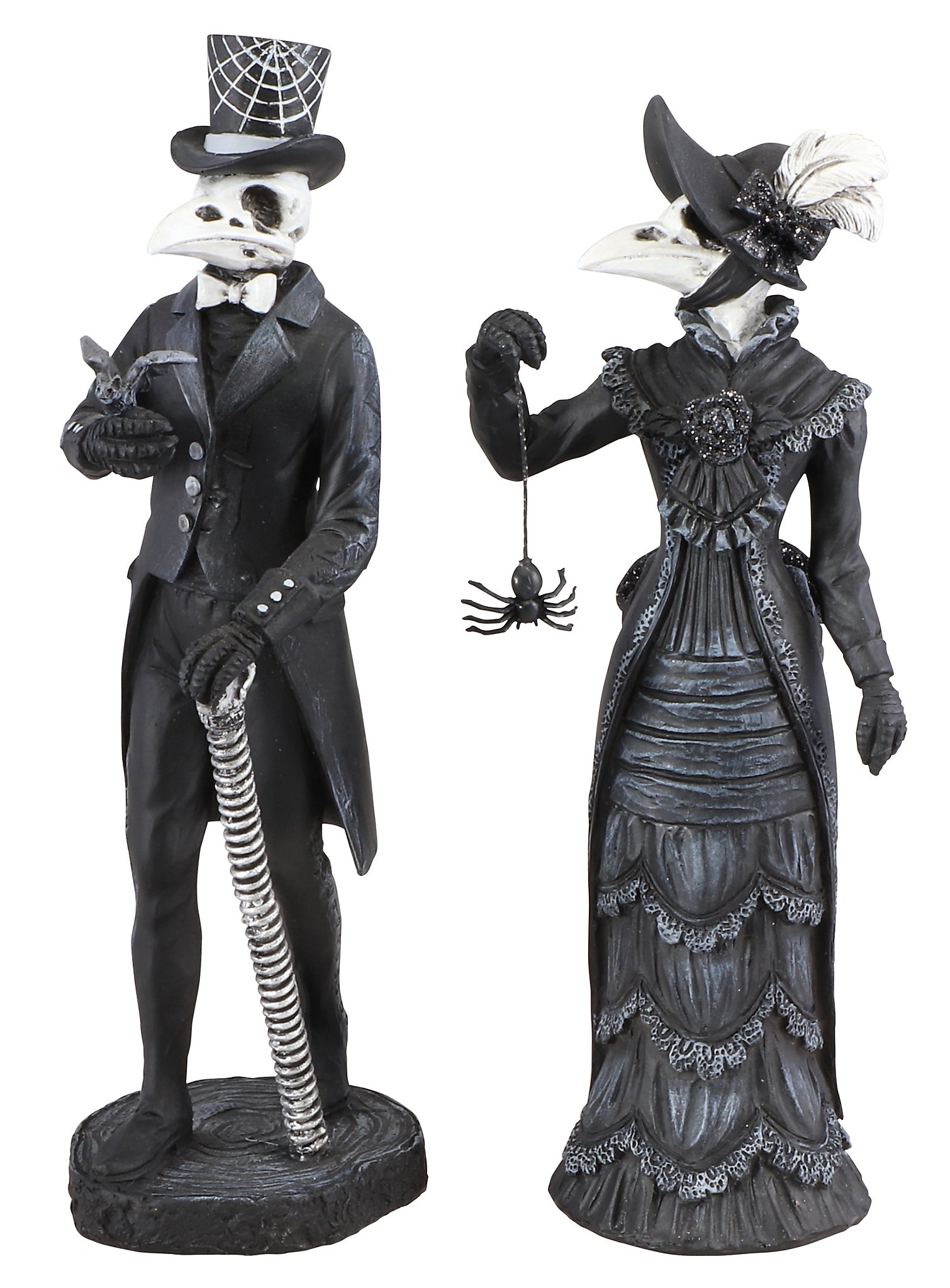 Squelette de corbeau Couple de mariés Décoration d'Halloween