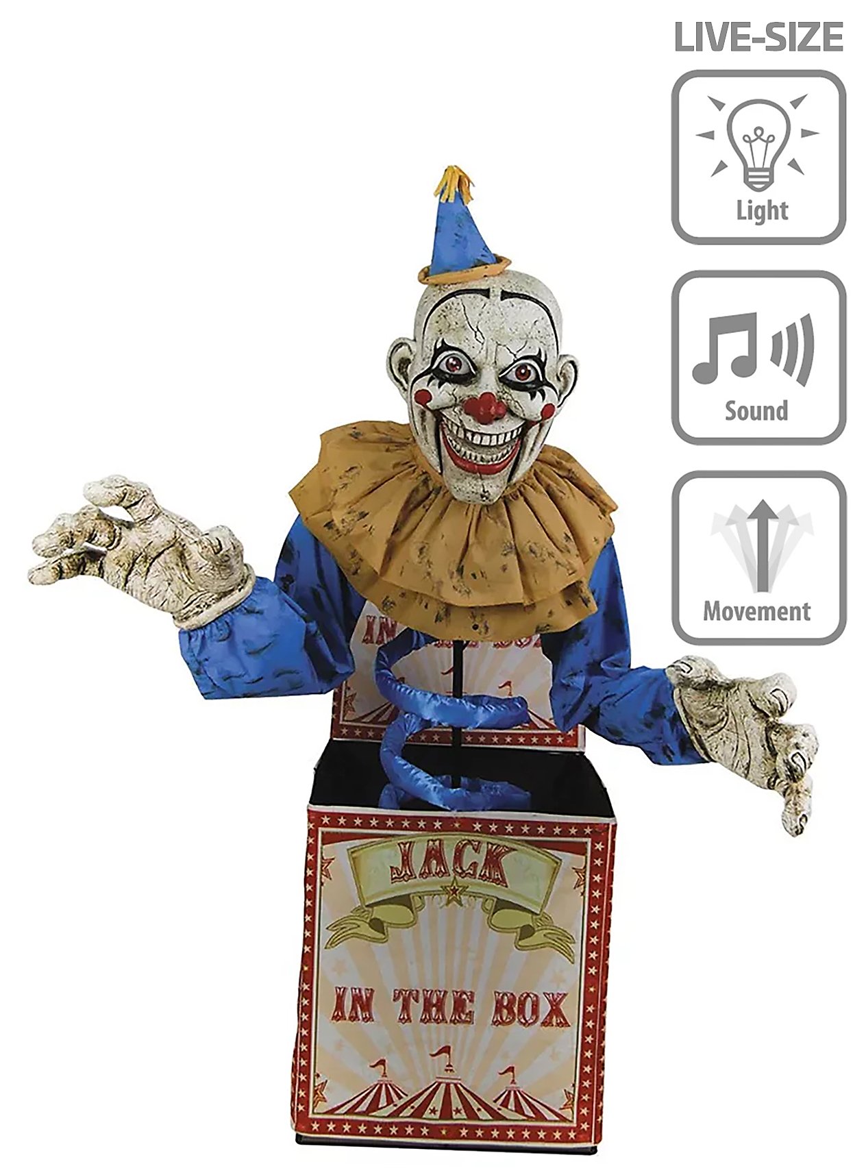Jack in the Box – Decoración de Halloween con Sonido y Animación – 210 cm