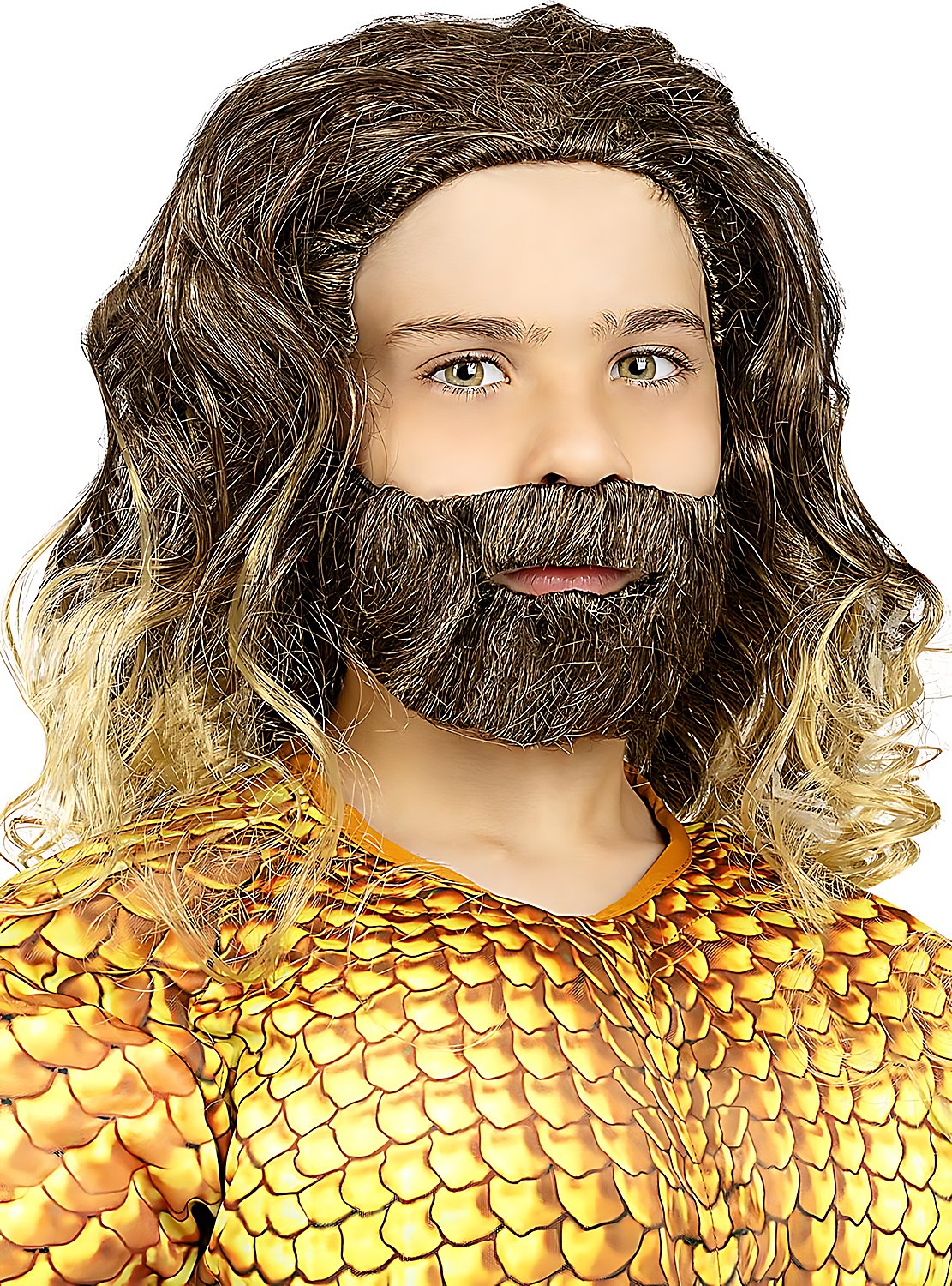 Aquaman Wig With Beard For Children