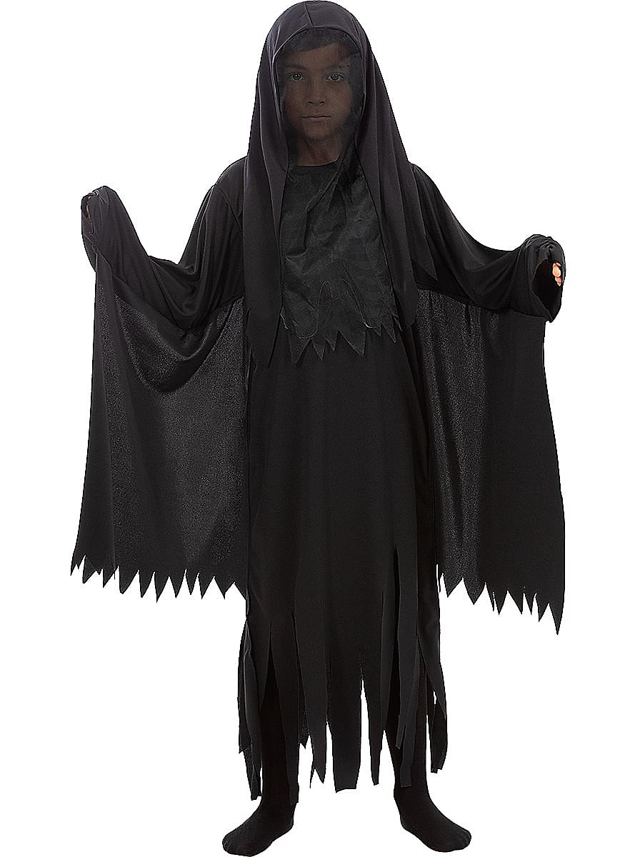 Harry Potter – Dementor Kostüm für Kinder | Halloween Kostüm für Kinder | Größe: 110-116 | Farbe: Schwarz