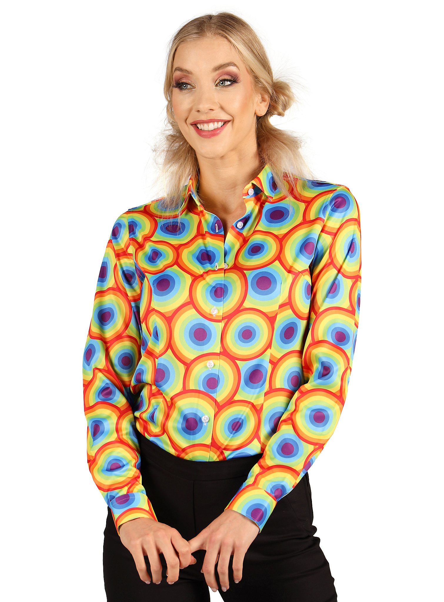 Blusa Años 70 Rainbow Dots