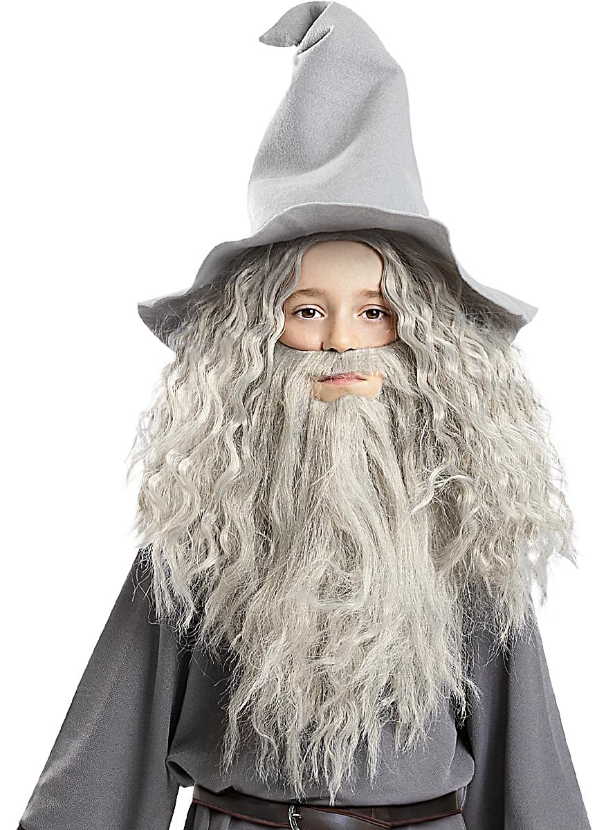 Le Seigneur des Anneaux - Perruque Gandalf avec barbe pour enfants