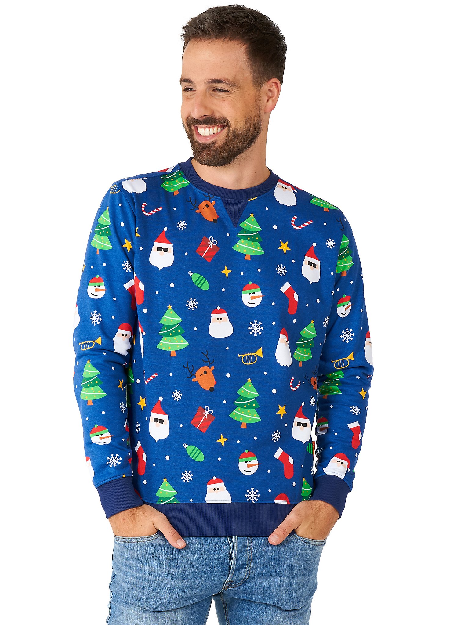OppoSuits Festivity Blue Pullover