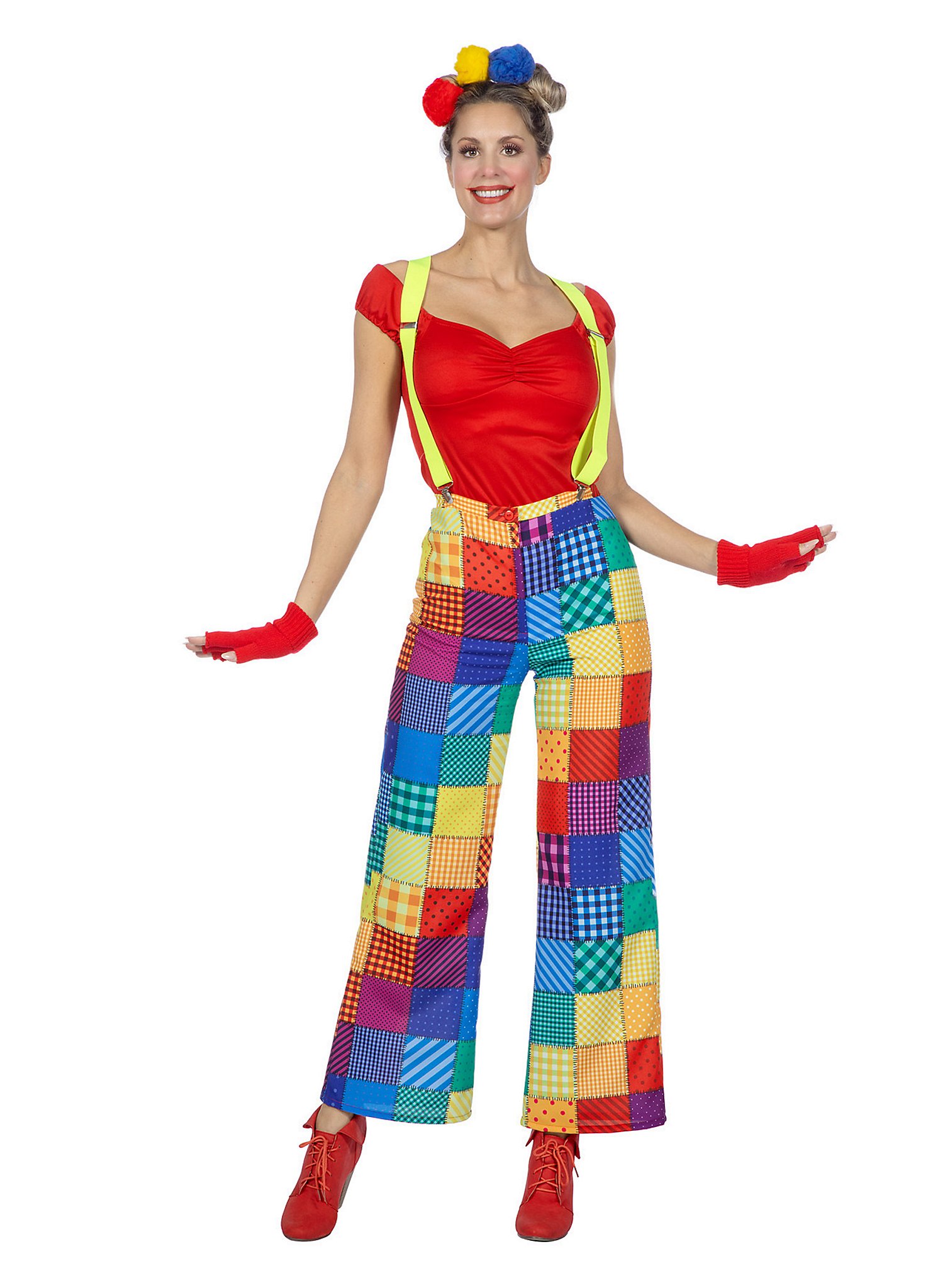 Pantalon de clown patchwork pour femmes