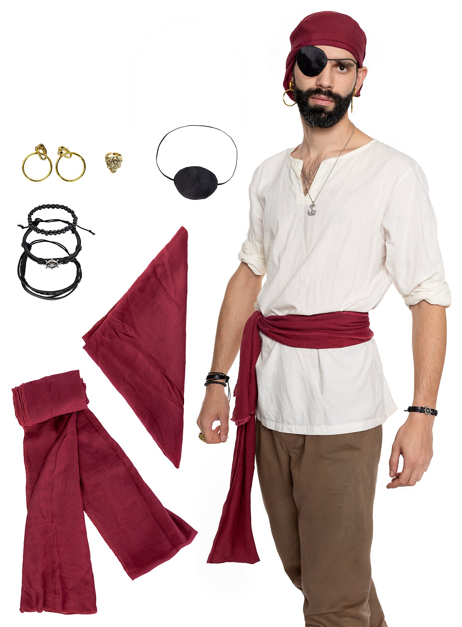 Set de accesorios pirata para hombre