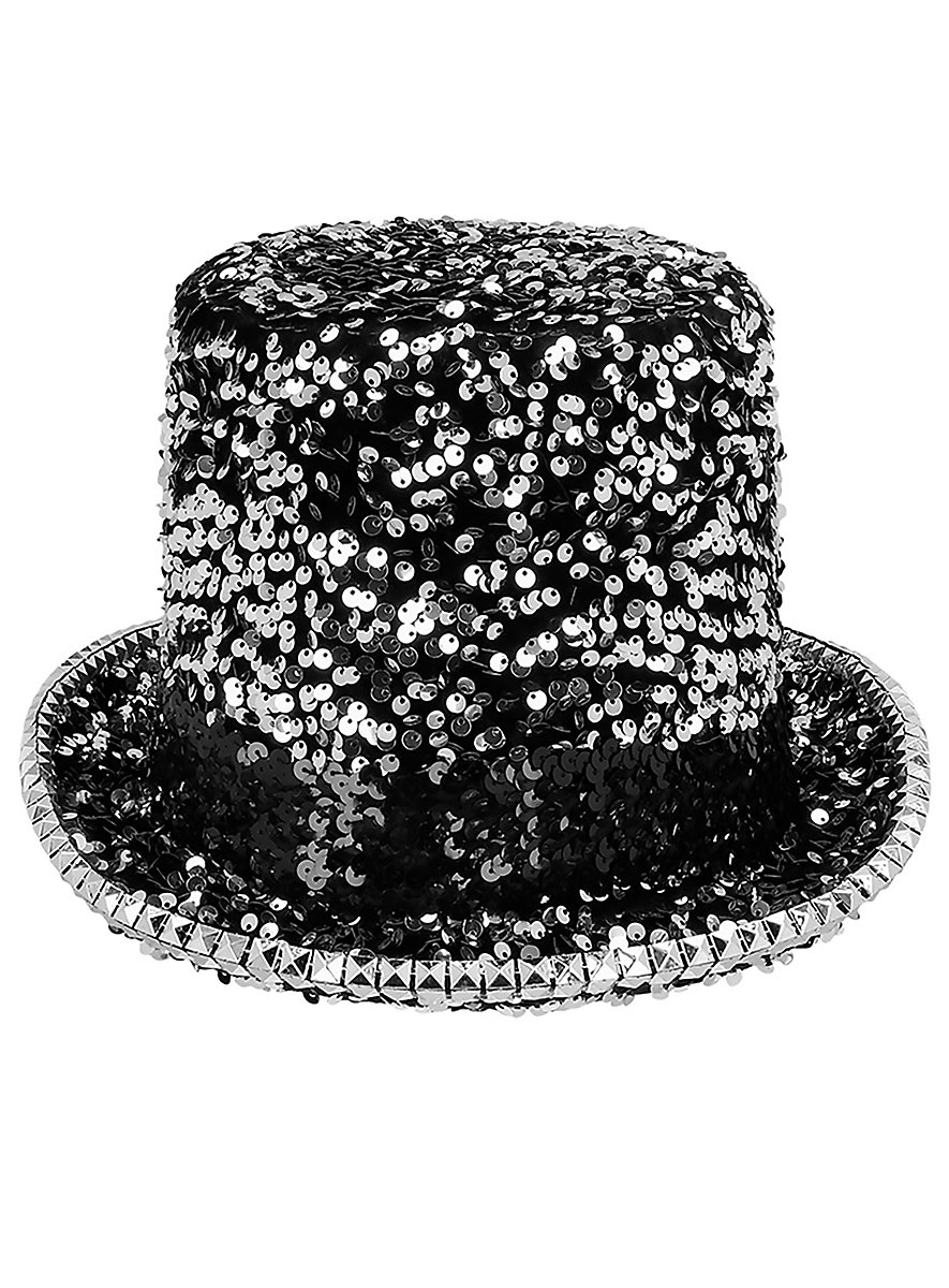 Cilindro da festival con paillettes argentate