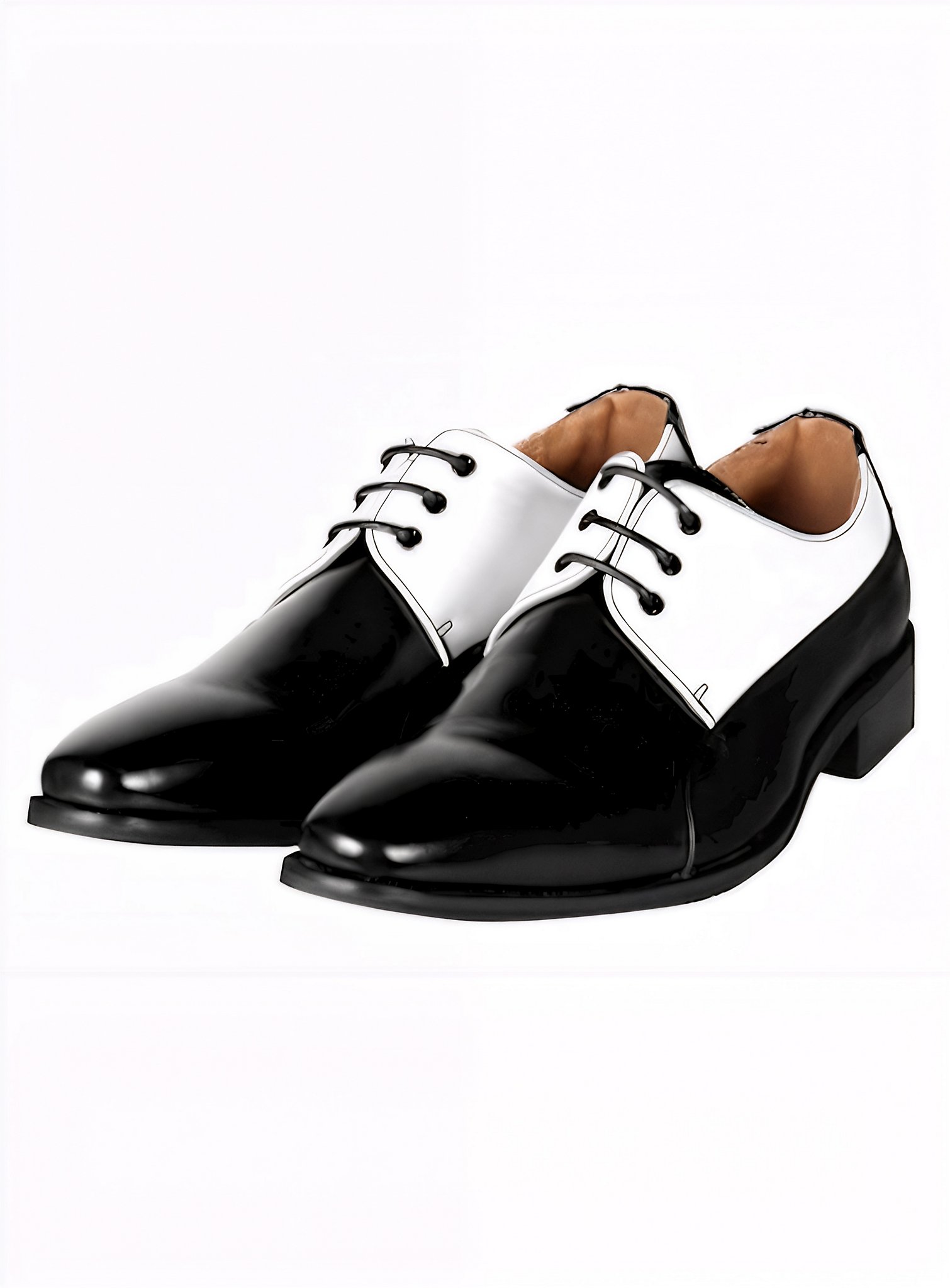Men's Derby Shoes in Black And White