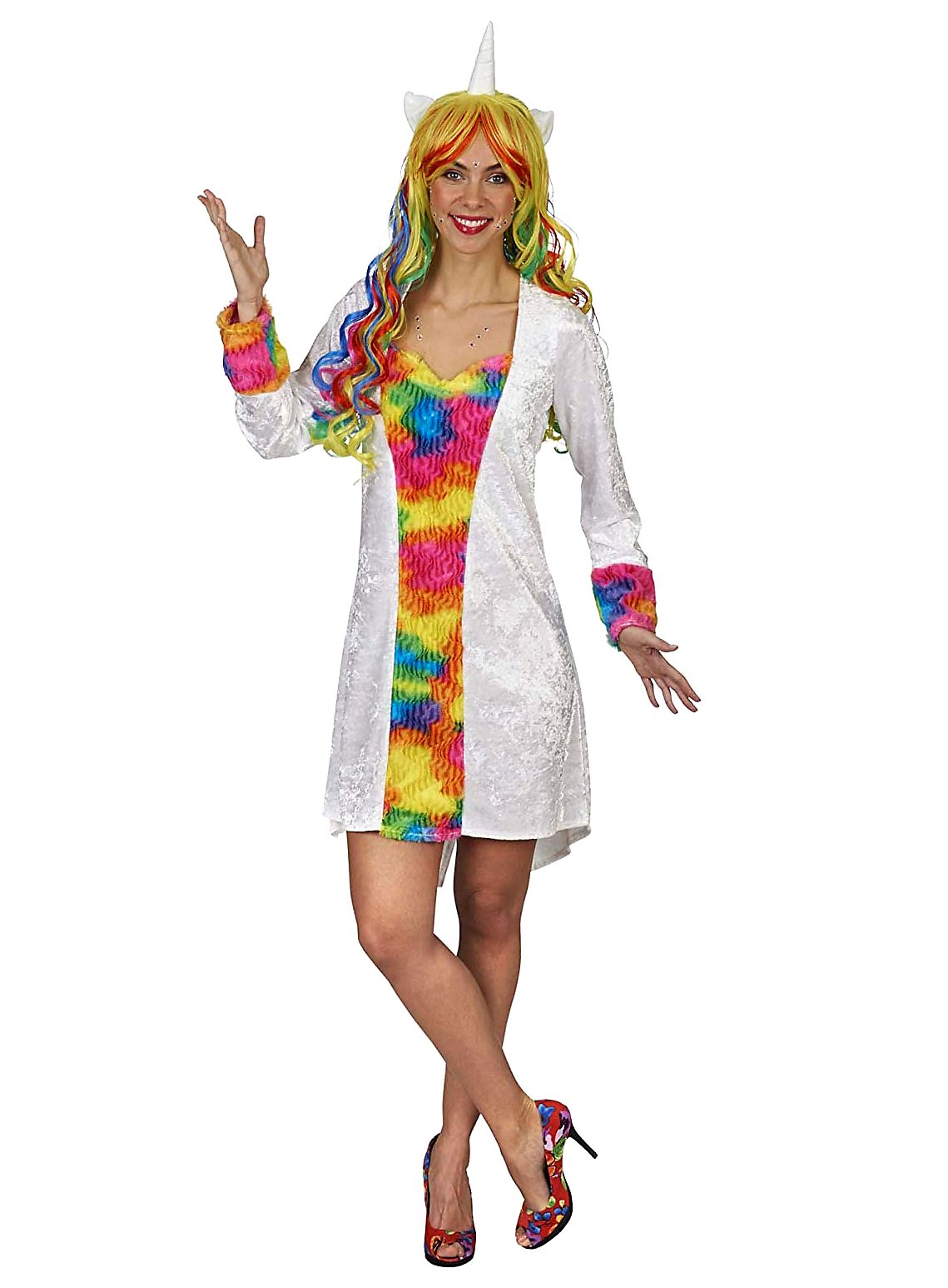 Regenbogen Einhorn Kleid