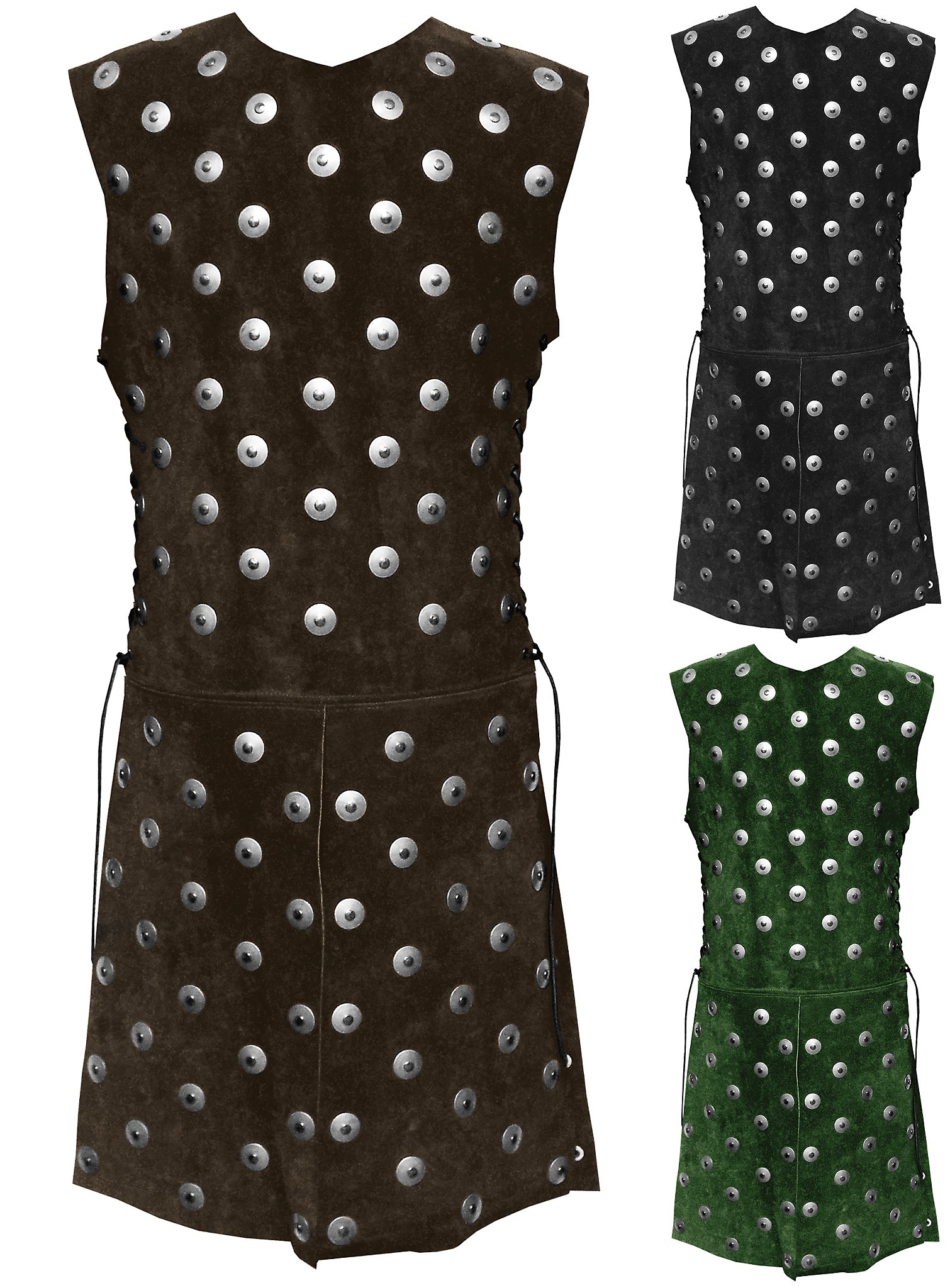 Giacca in pelle borchiata - scagnozzo, lunga