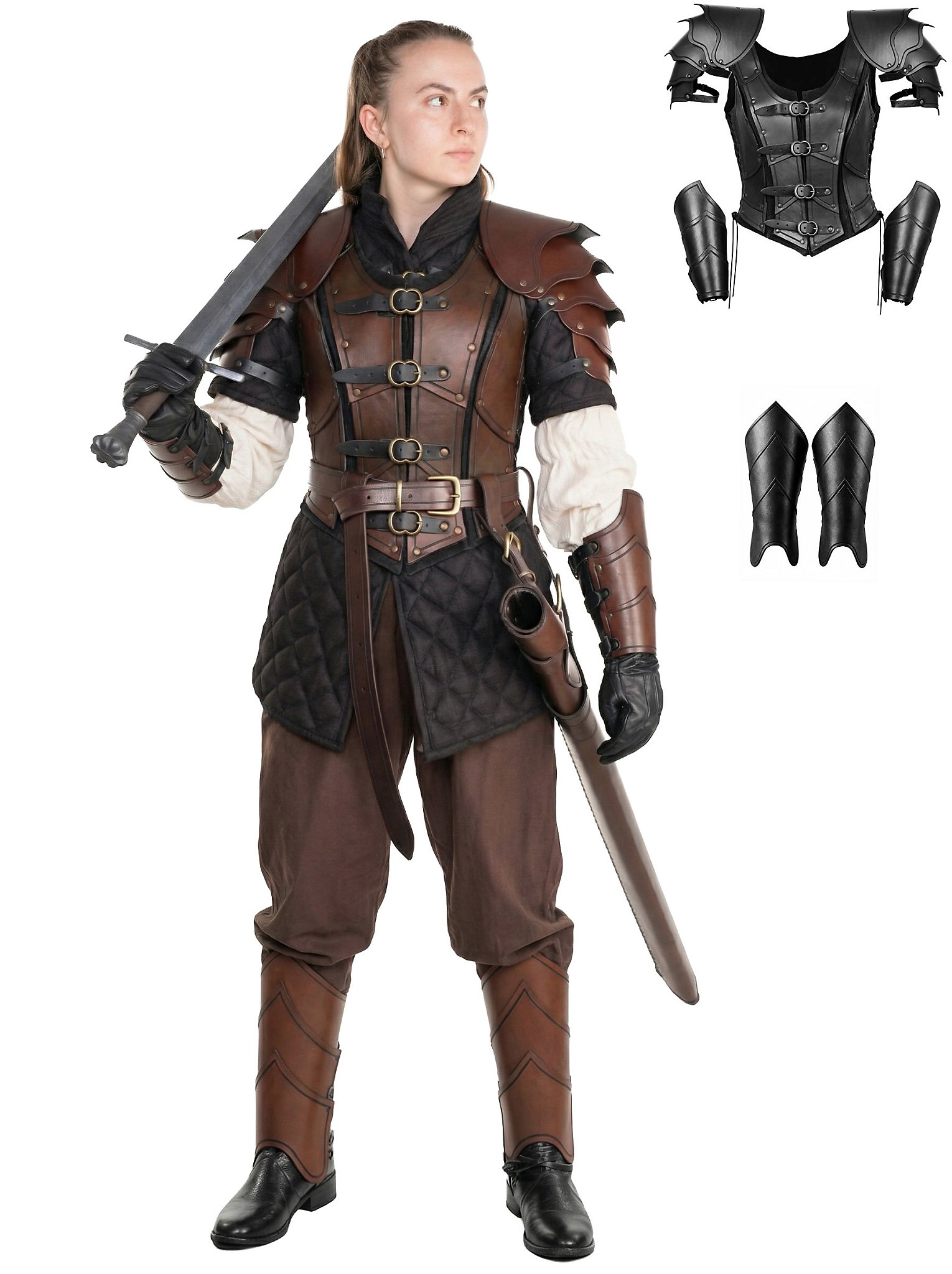 Complete leather armor set - Monster Huntress