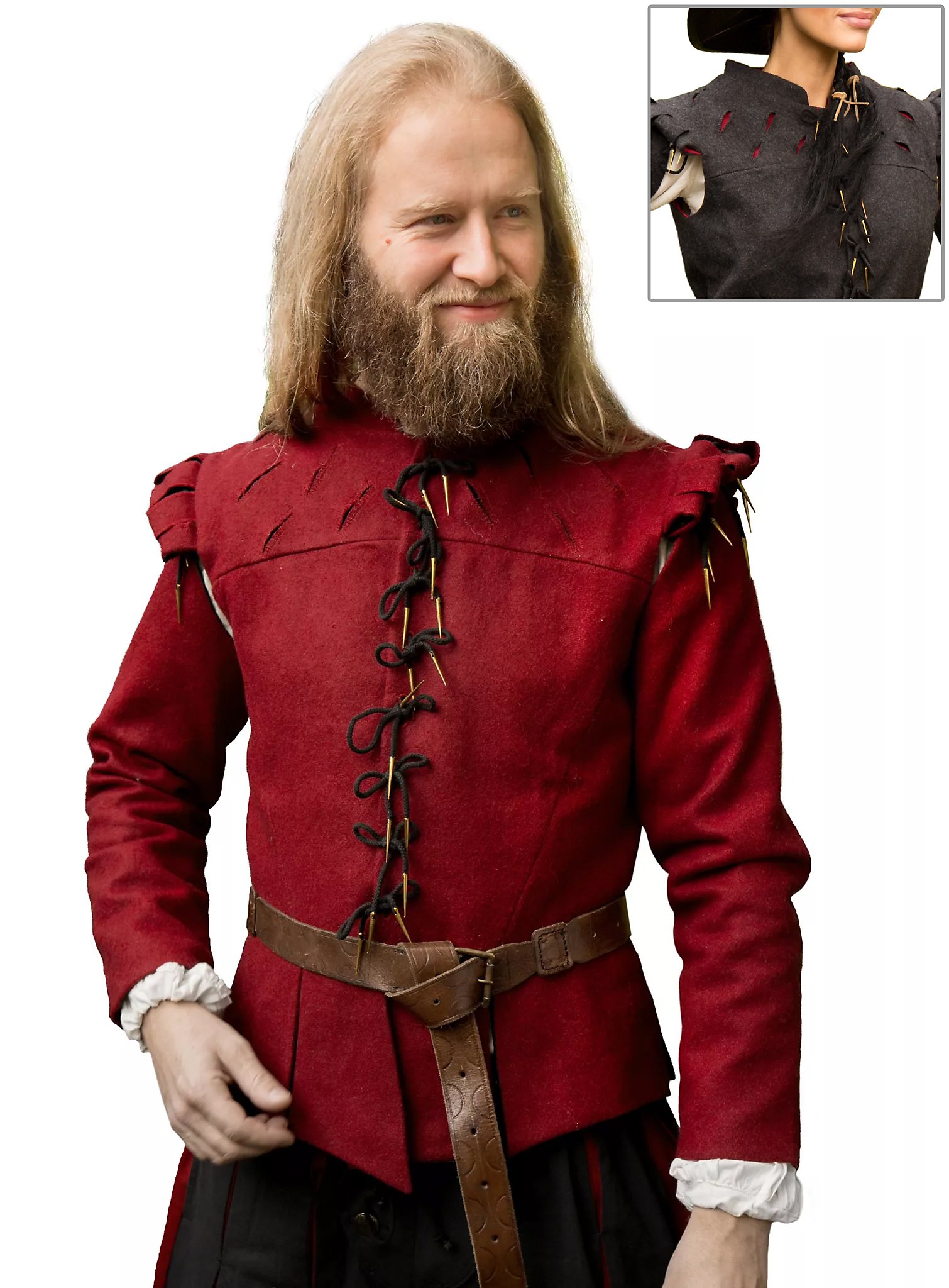 Renaissance Wams - Aramis | Tierkostüm | Größe: rot S | Farbe: Rot