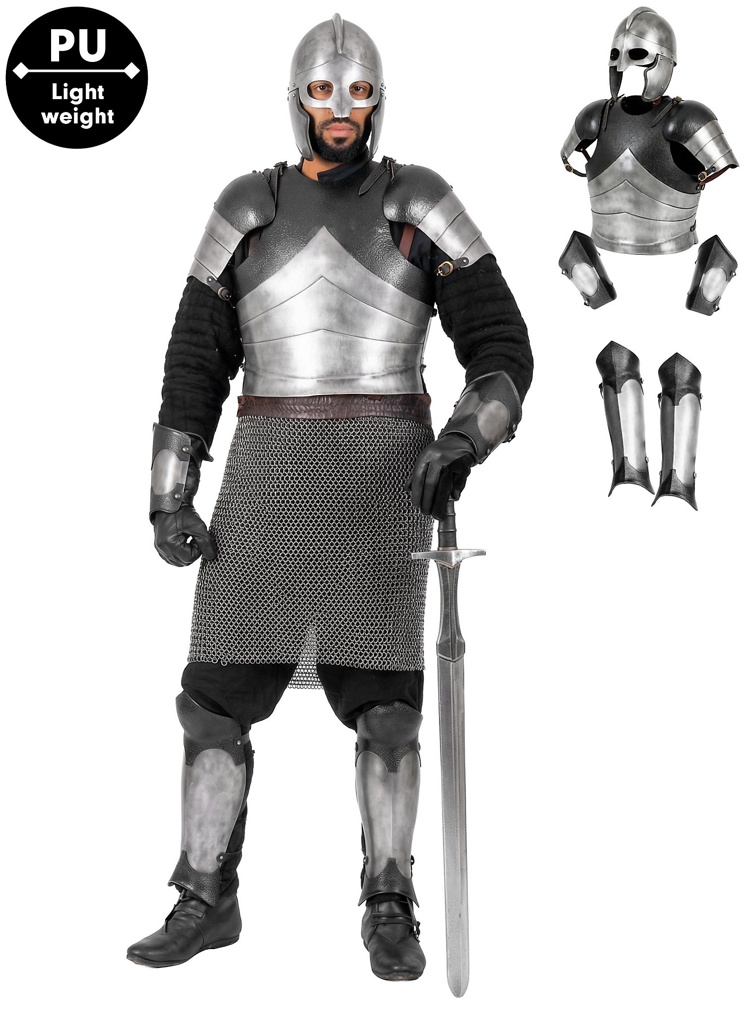 Ensemble d'armure en PU - Cavalier frontalier