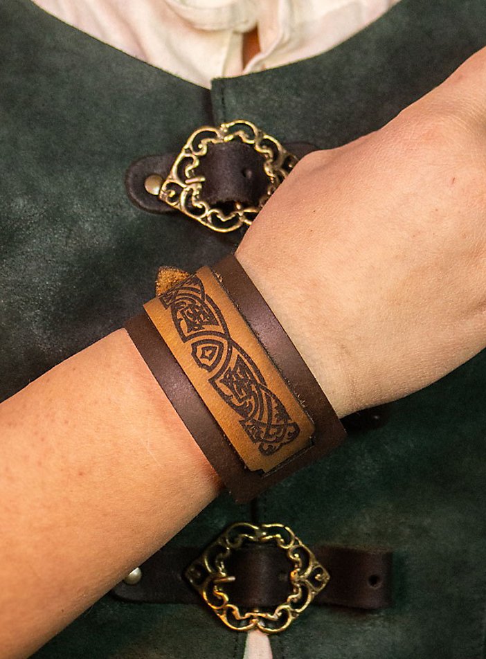 Bracelet médiéval en cuir - Aredhel