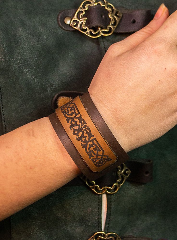 Bracelet médiéval en cuir - Eldamar