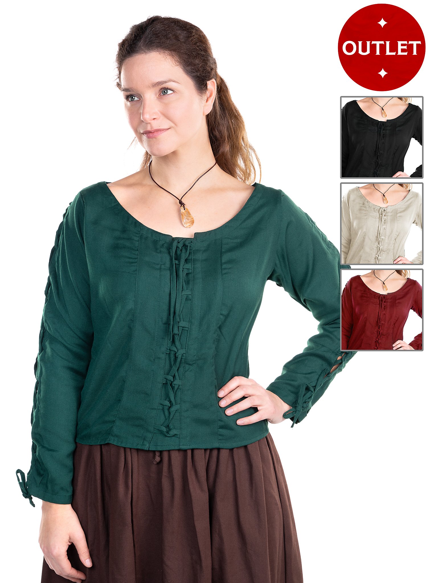 Medieval lace-up blouse - Madeleine