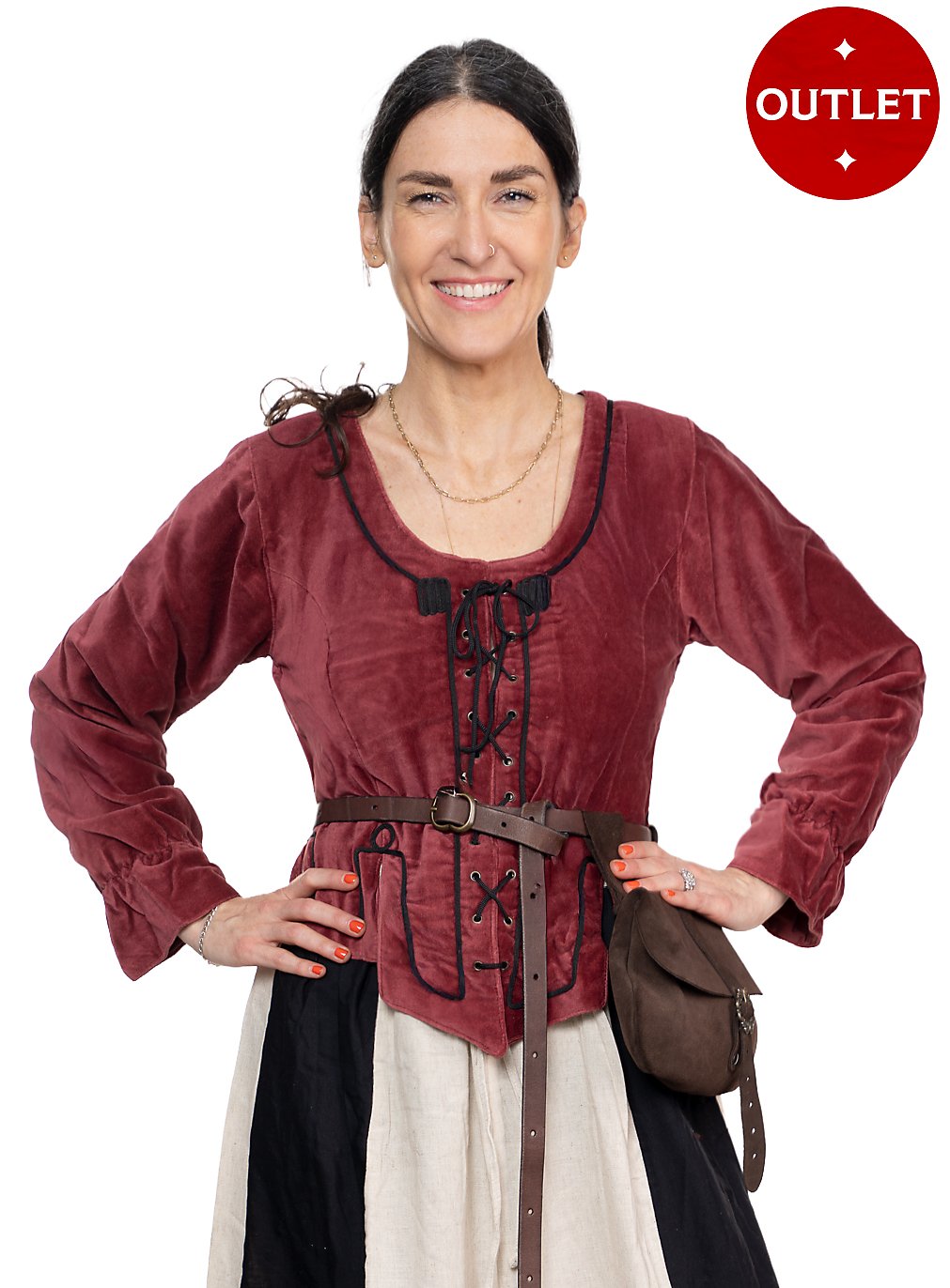 Blusa medieval con cordones - Jenna