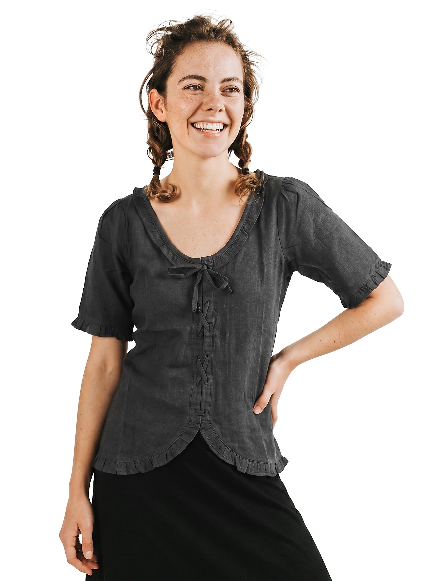 Medieval short-sleeved women’s blouse - Bea