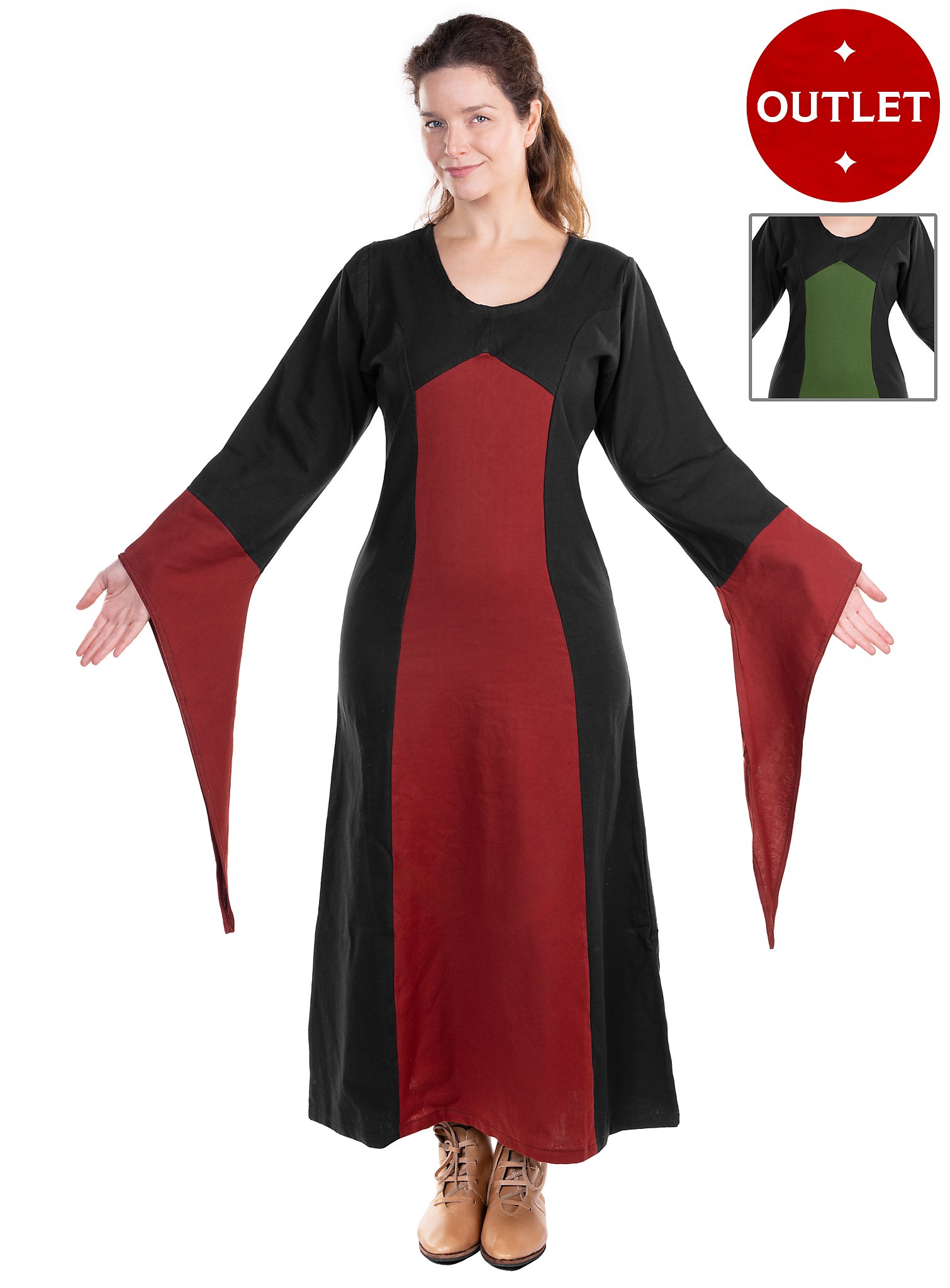 Women's dress with trumpet sleeves - Aurora