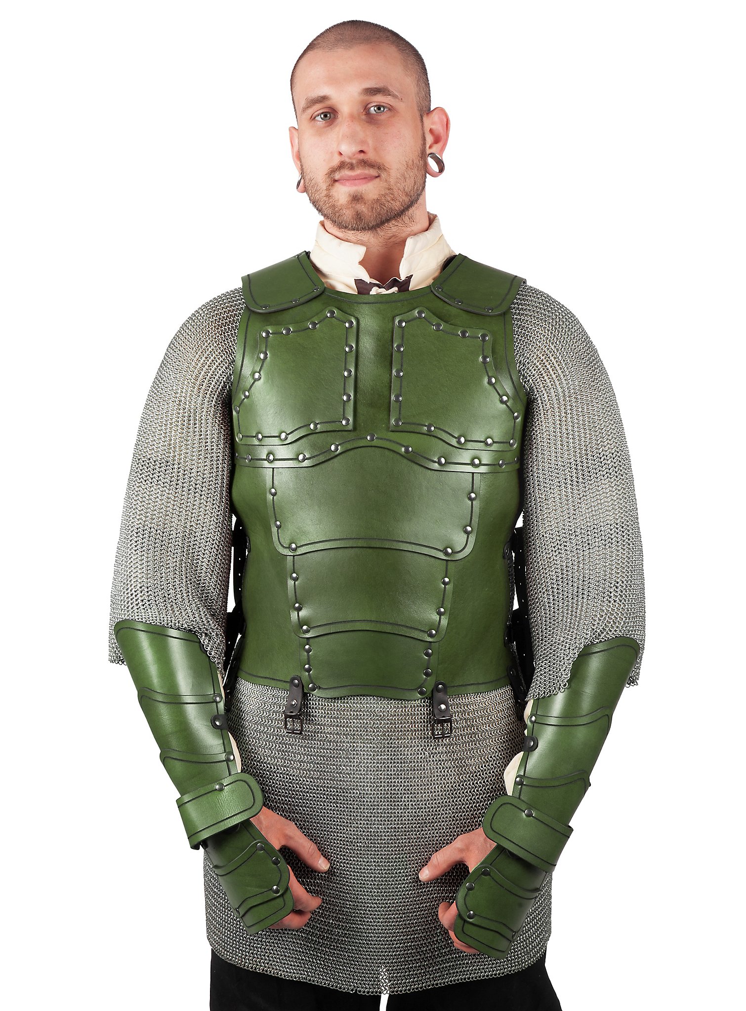 Leather Torso - Mercenary green