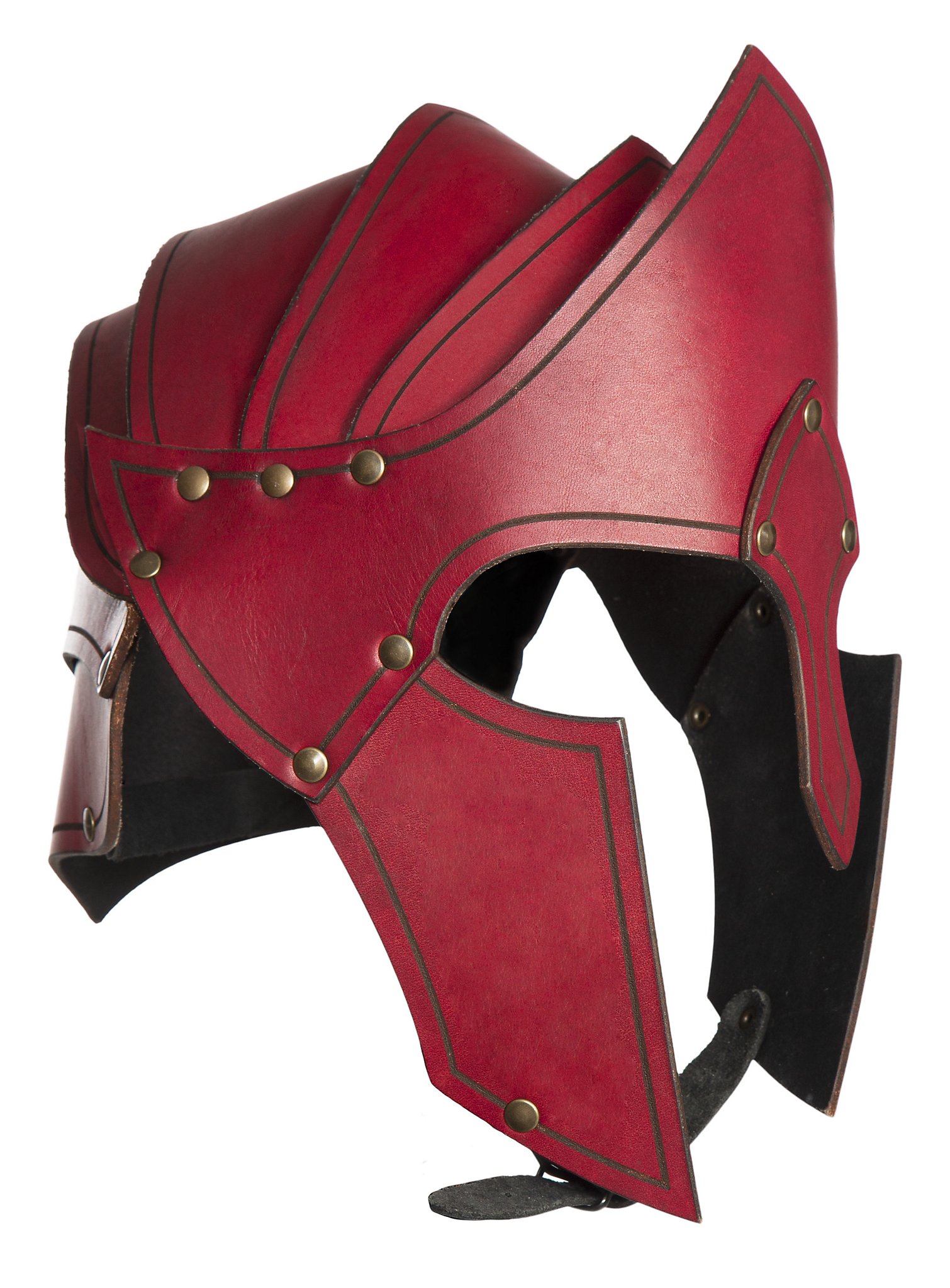 Casque en cuir - monteur de dragon