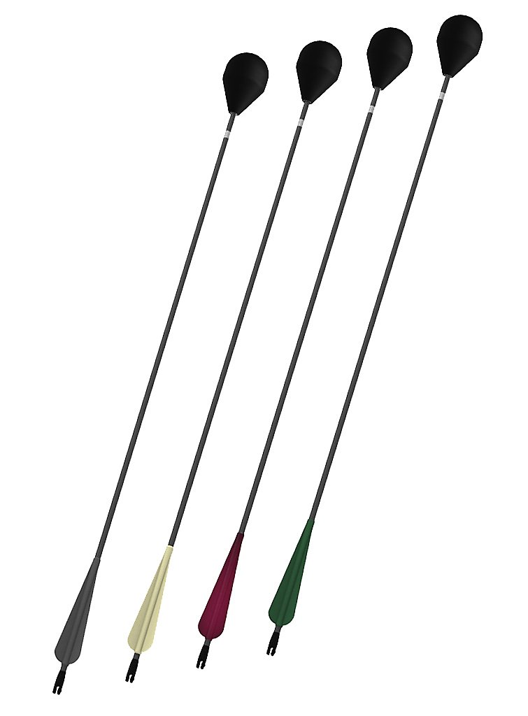 Larp-arrow rounded head - black shaft