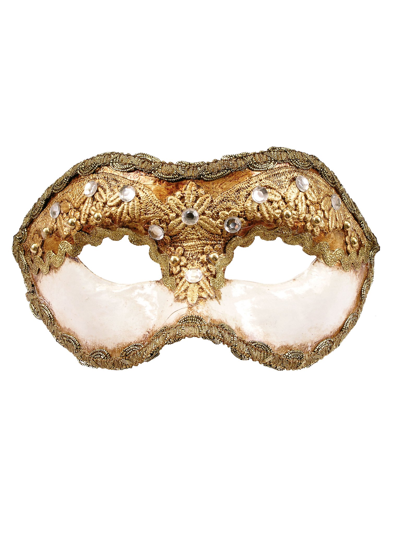 Colombina 1/2 macrame bianco - Maschera veneziana