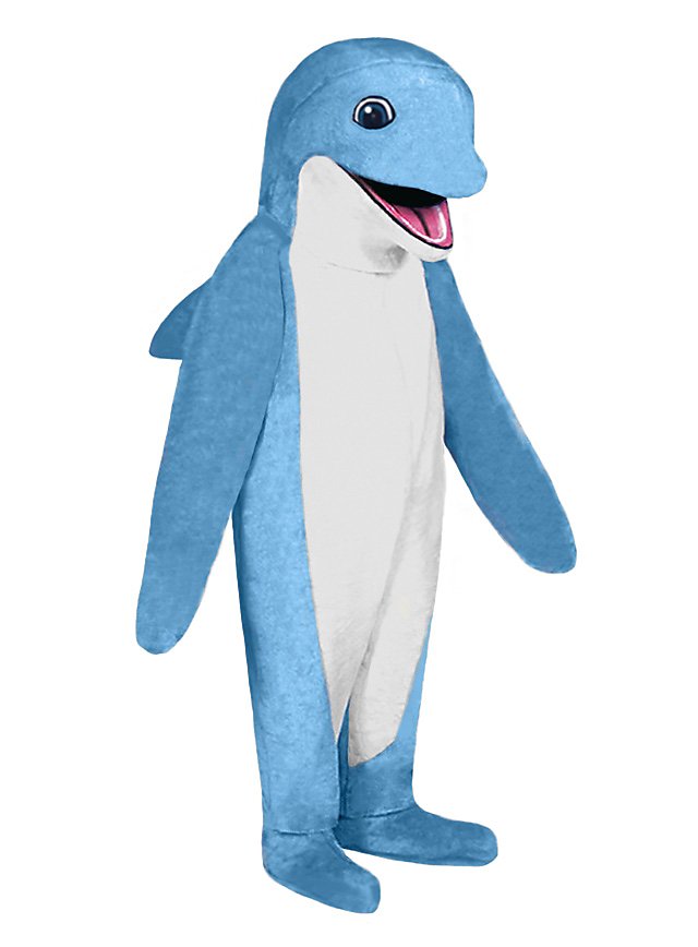 Mascotte delfino blu