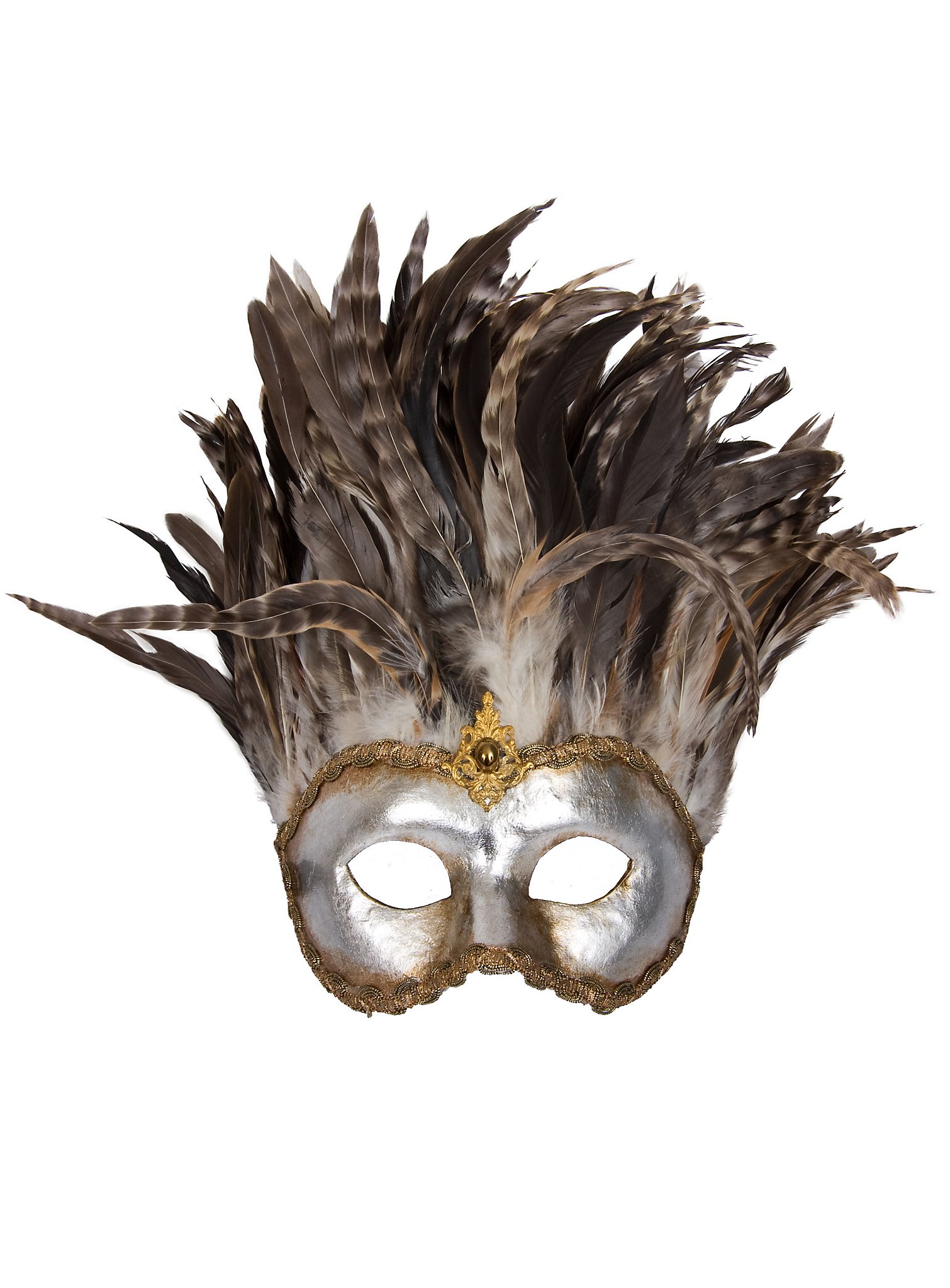 Incas Colombina Zilver Veren Honing Venetiaanse Masker