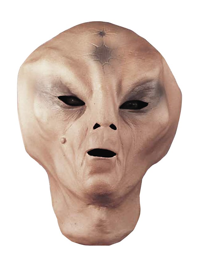 Maschera realistica dell'Area 51 realizzata in schiuma di lattice