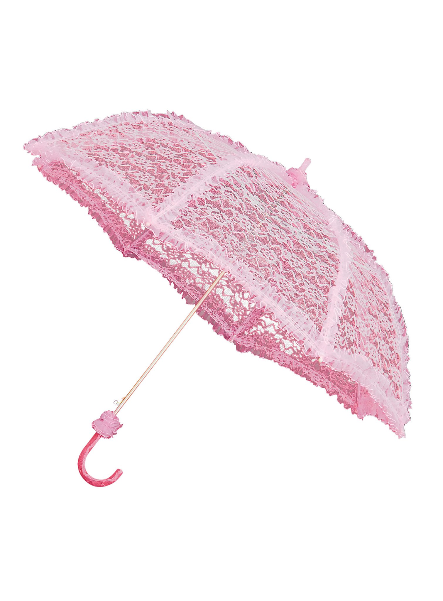 Ombrellone con pizzo rosa