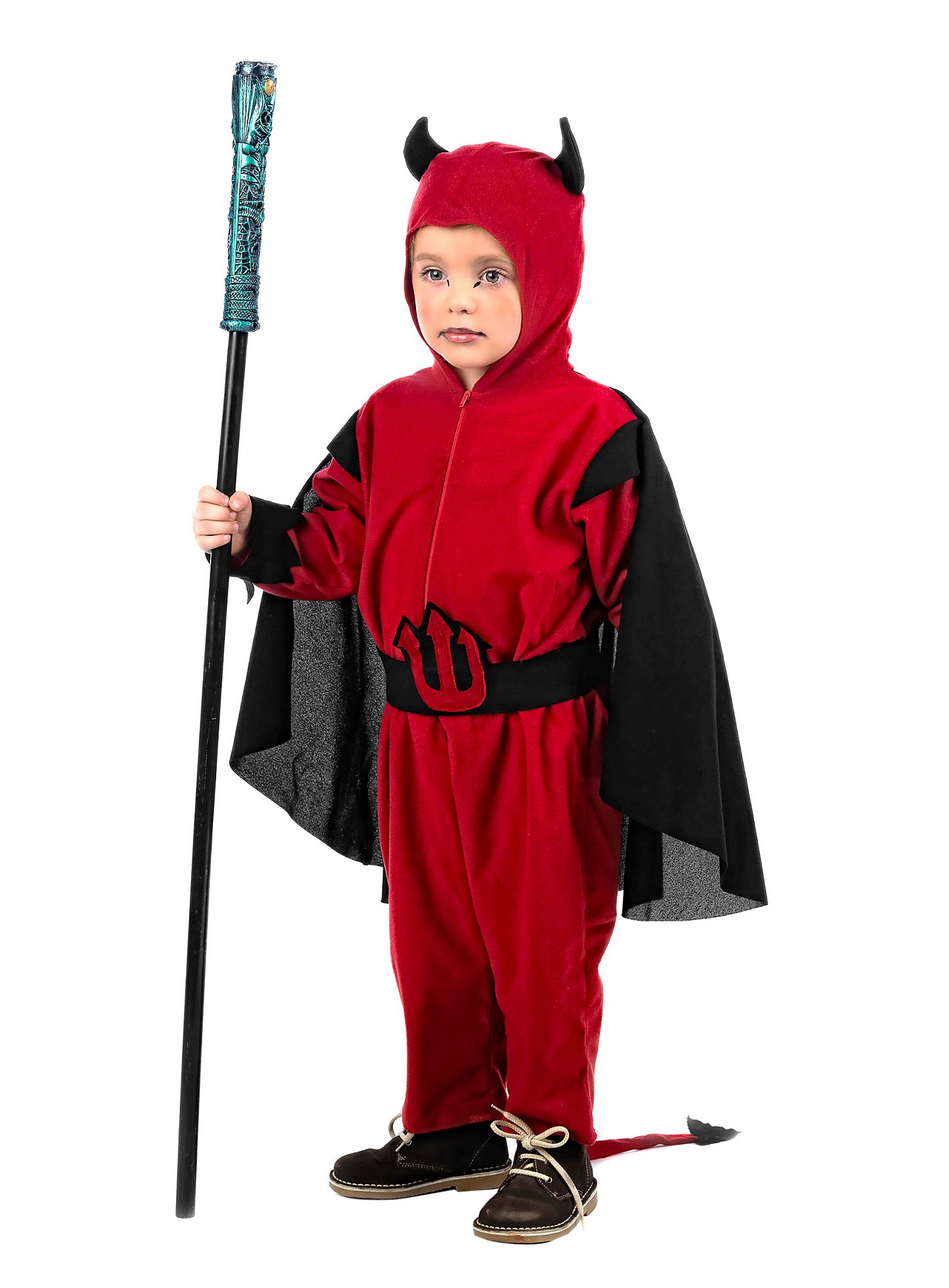 Teufel Kinderkostüm | Halloween Kostüm für Jungen | Größe: 80 | Farbe: Rot