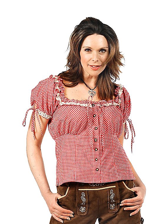 Oktoberfest Blouse red & white