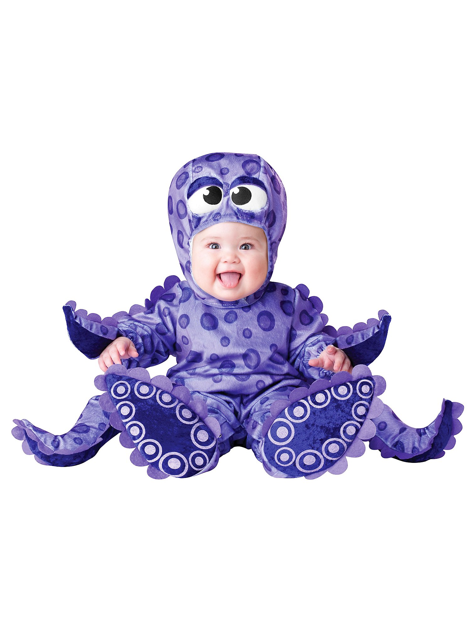 Krake Babykostüm | Tierkostüm für Kinder | Größe: 68-80 | Farbe: Lila