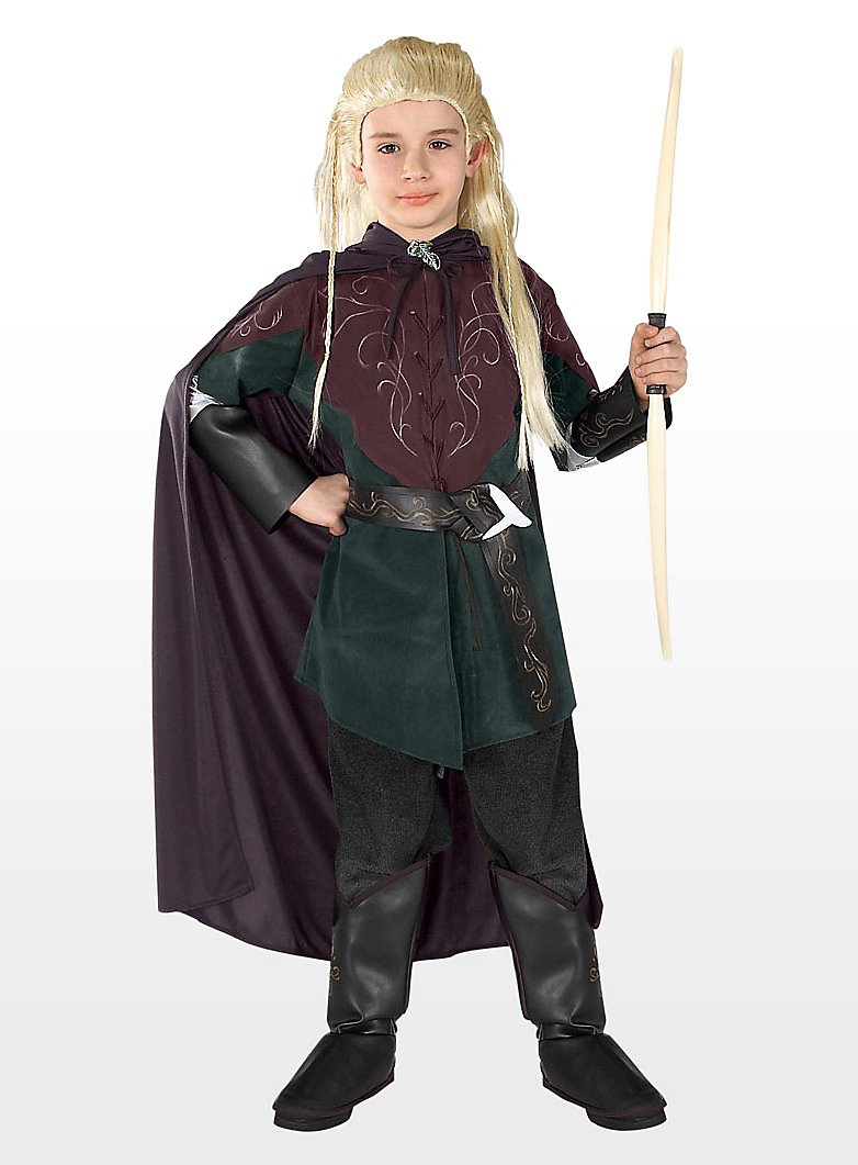 Herr der Ringe Legolas Kinderkostüm | Halloween Kostüm für Jungs | Größe: 128 | Farbe: Braun