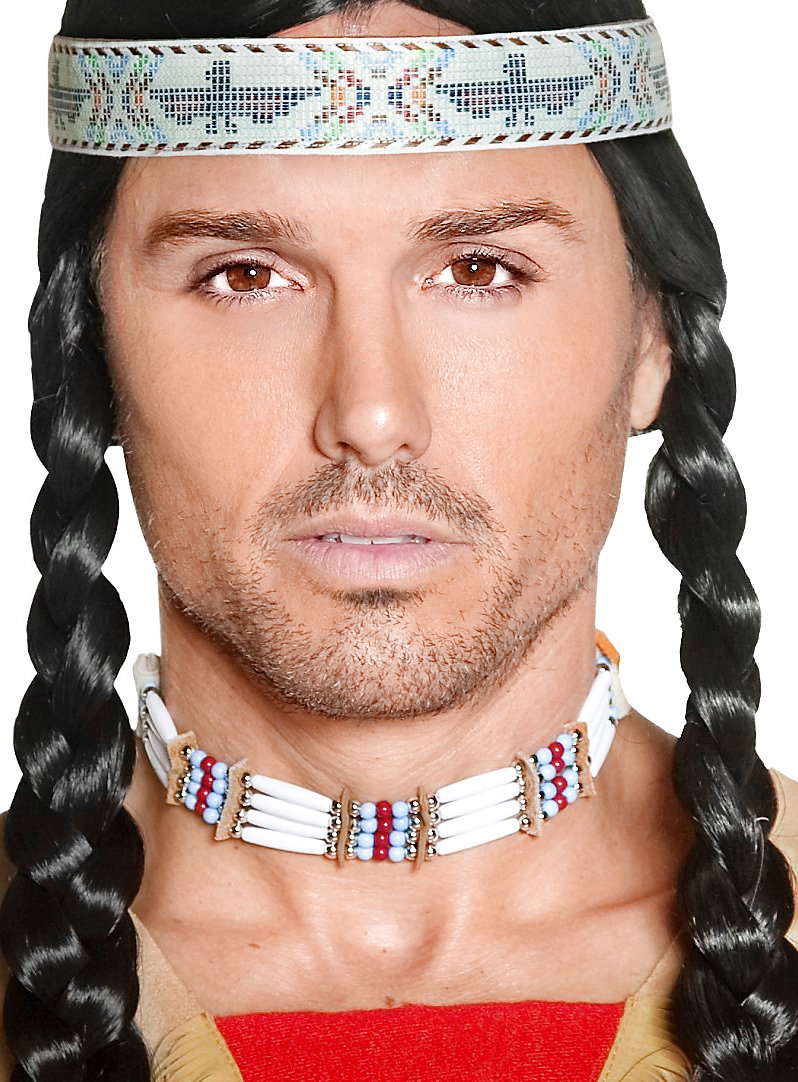 Indiaan Halsketting Met Houten Kralen