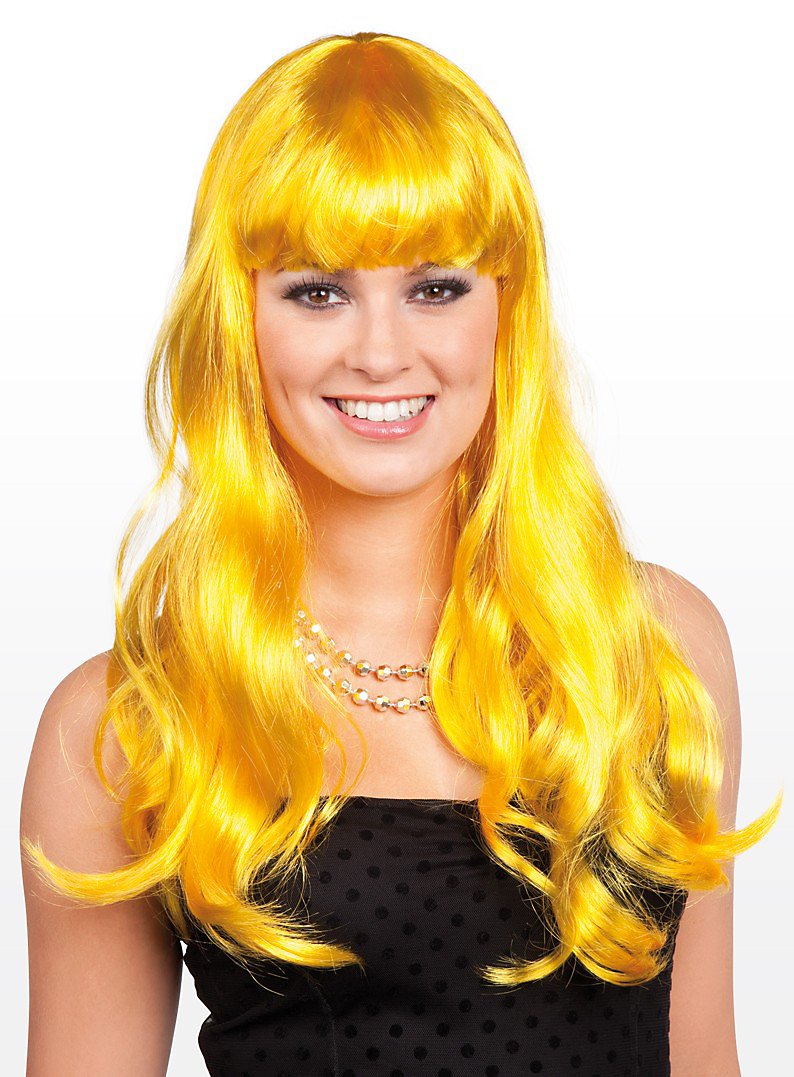 Lange Haare gelb Perücke Lange Haare gelb Perücke
