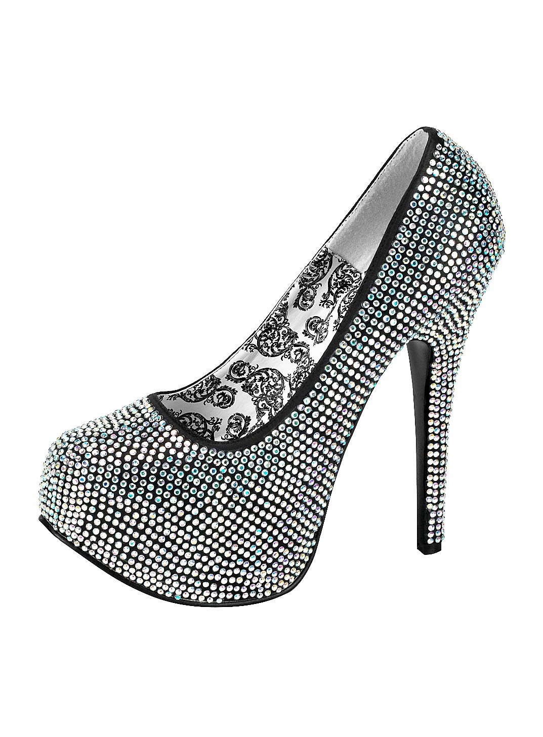 Talons hauts en strass multicolores