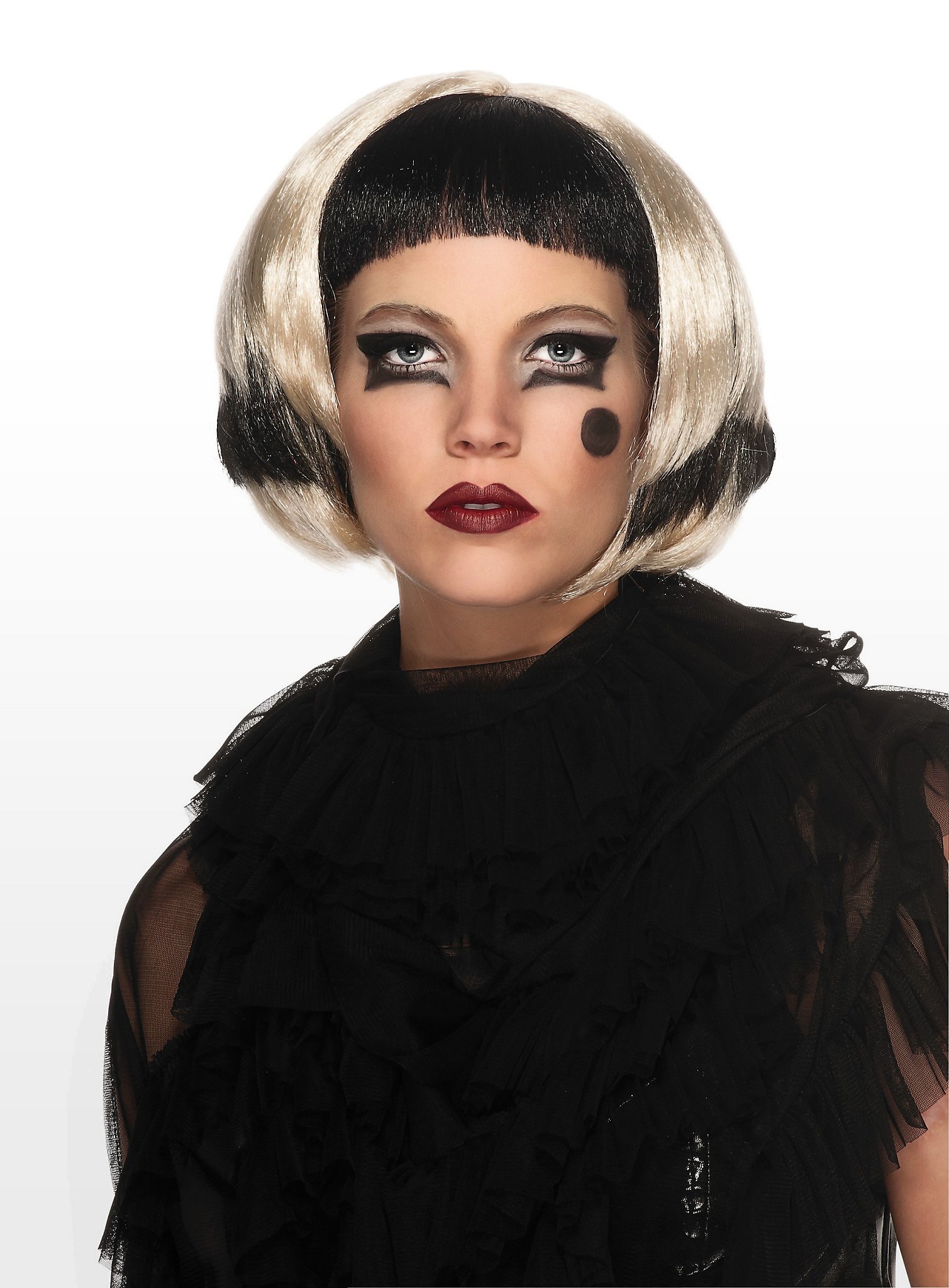 Lady Gaga Perücke schwarz-blond Lady Gaga Perücke schwarz-blond