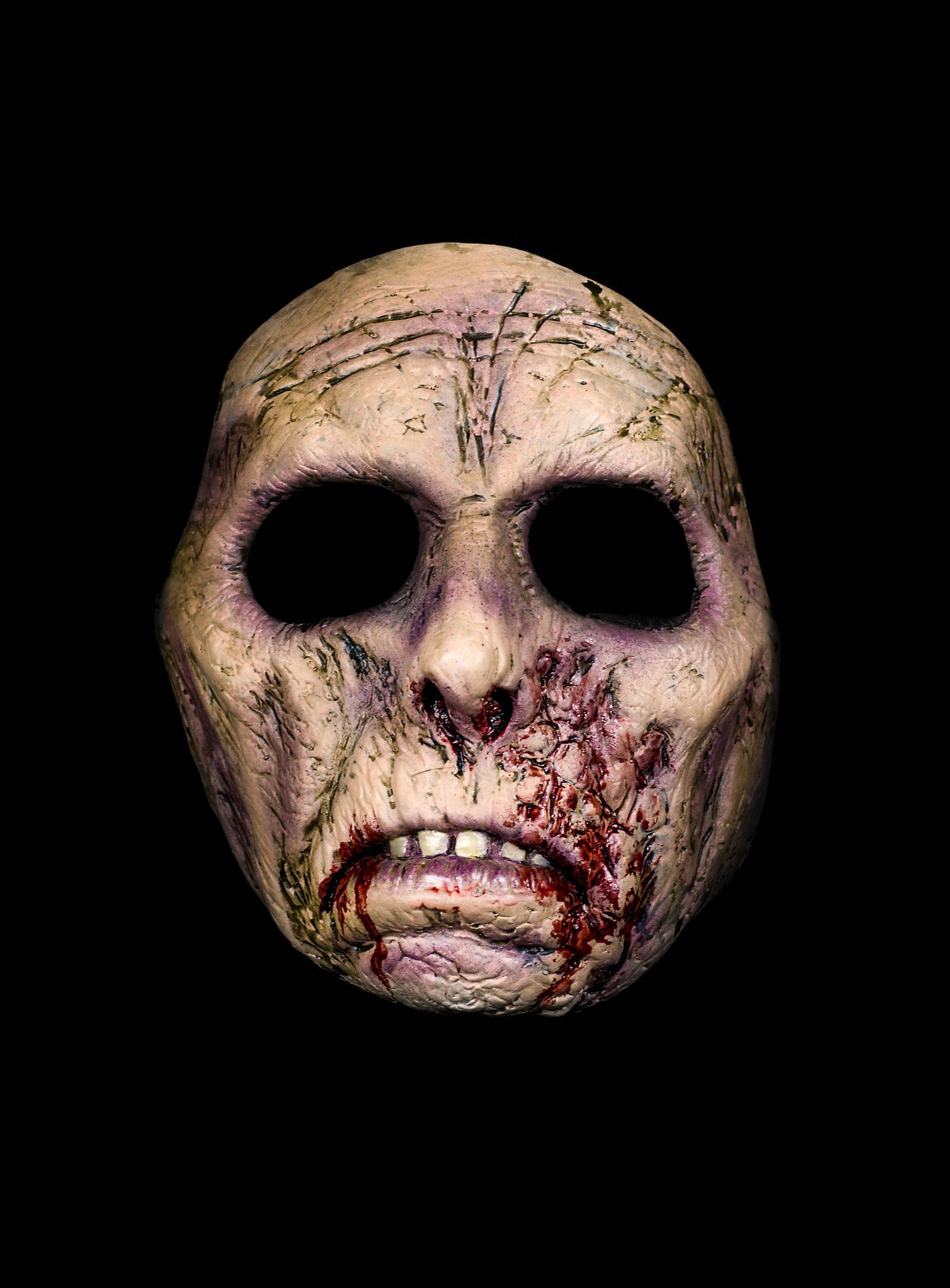 Brainless Zombie Latex Half Mask